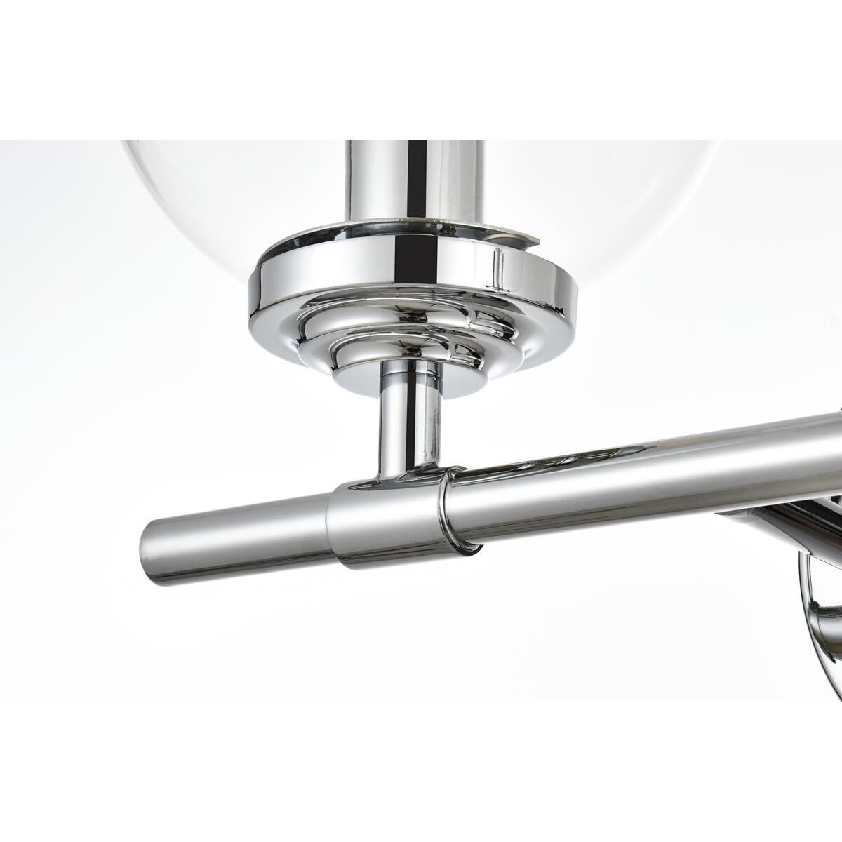 Shown in Chrome  finish and Clear glass