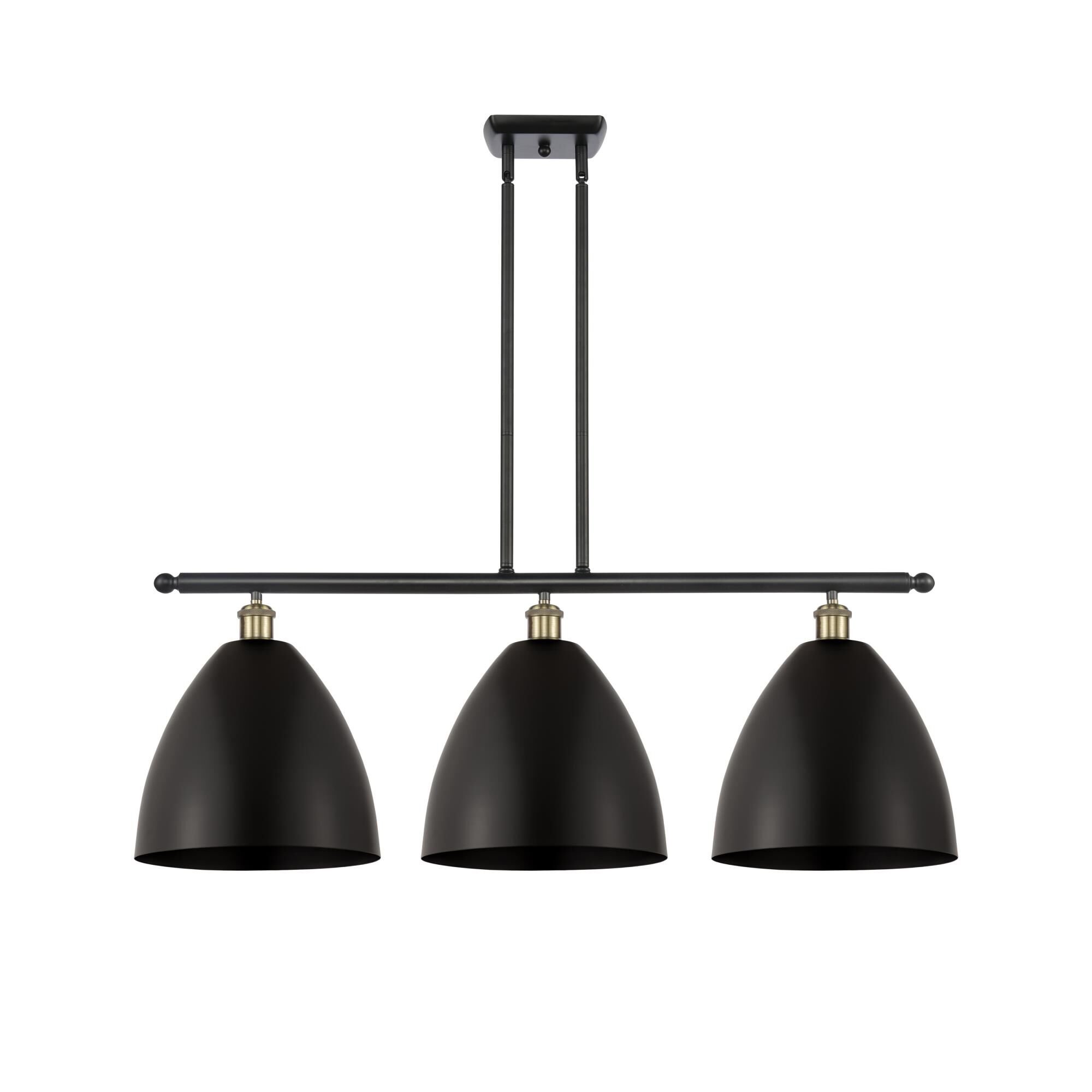 Shown in Black Antique Brass finish and Matte Black Ballston Dome shade