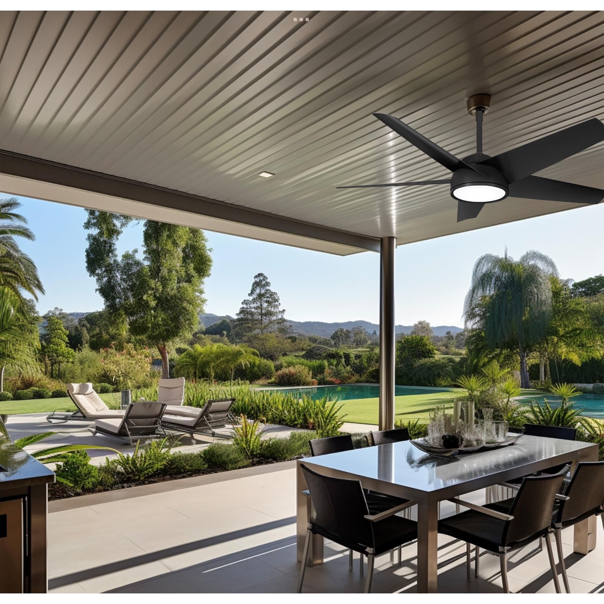 Chubby Outdoor Rated 58 Inch Ceiling Fan with Light Kit by Minka Aire