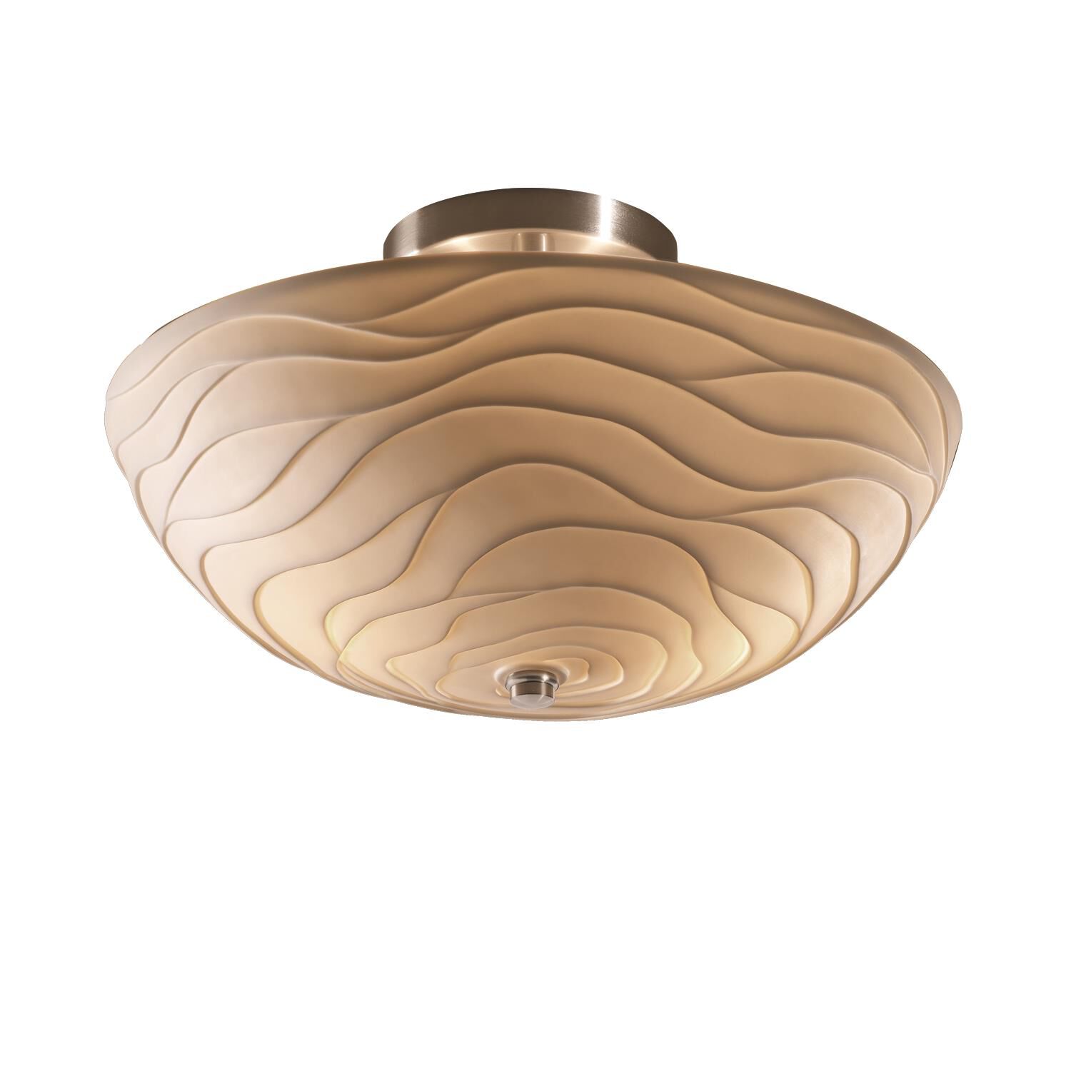 Porcelina 14 Inch 2 Light Semi Flush Mount by Justice Design Group