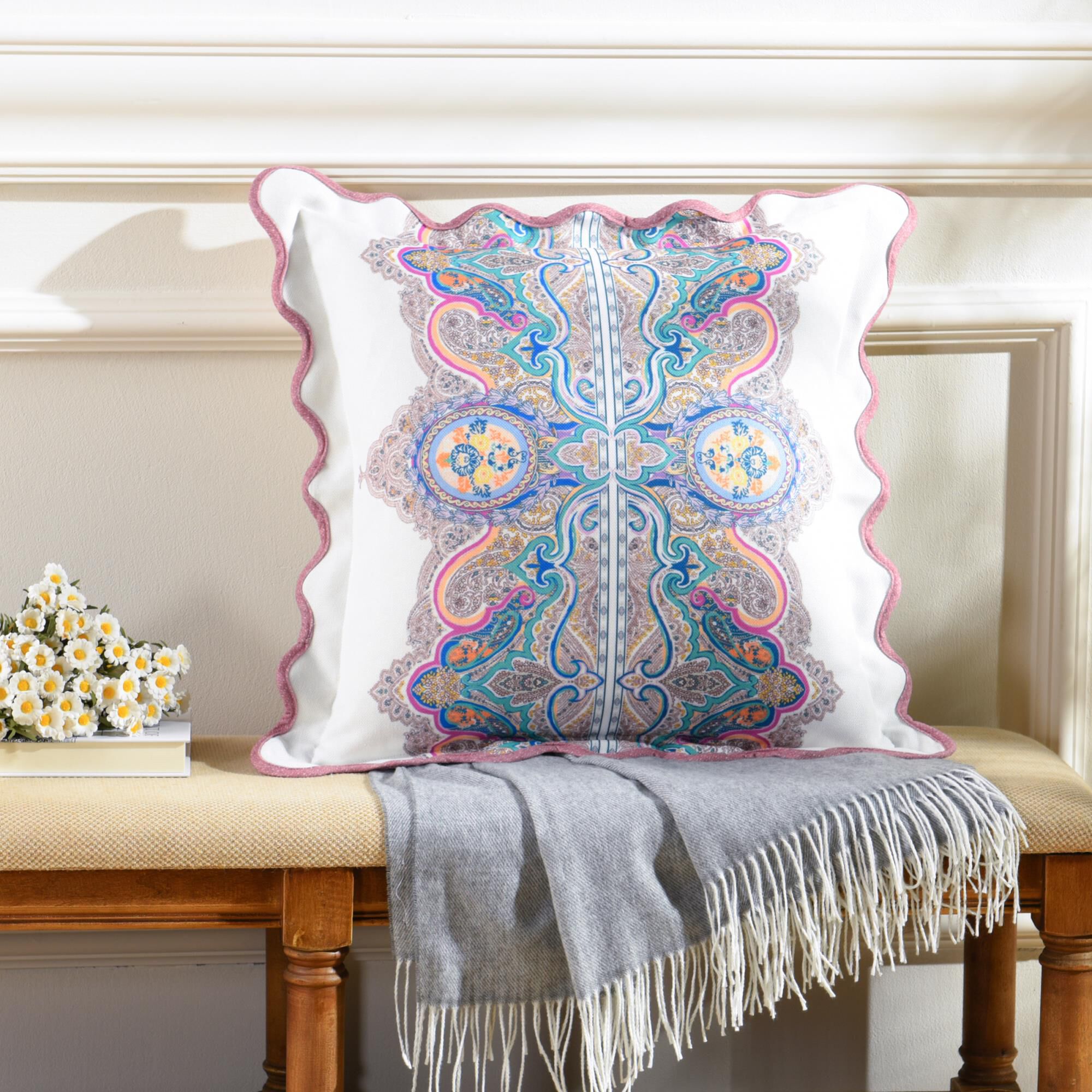 Tamara Day Heather 22 Inch Decorative Pillow by Stylecraft