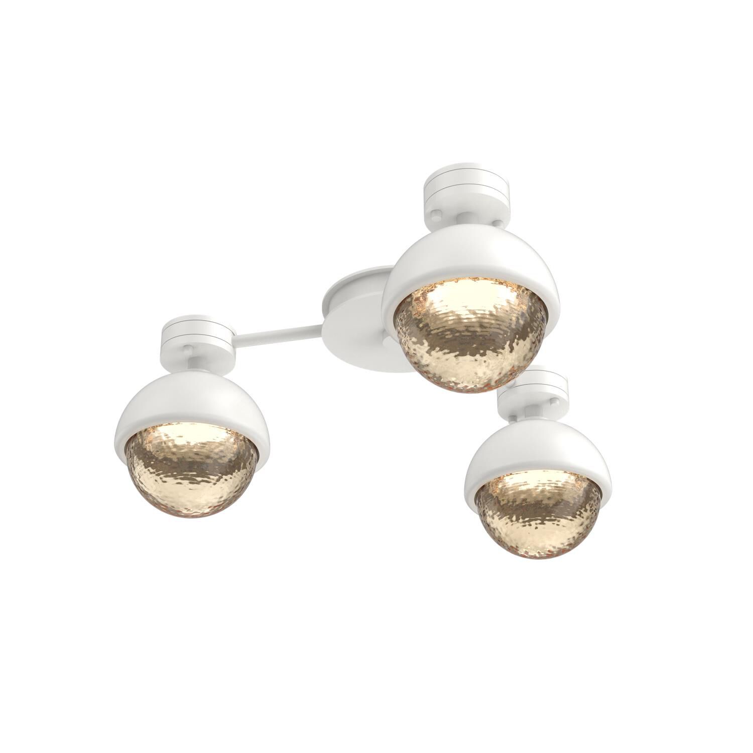Shown in Salt White finish and Amber glass and Metal Shade Matching Finish accent