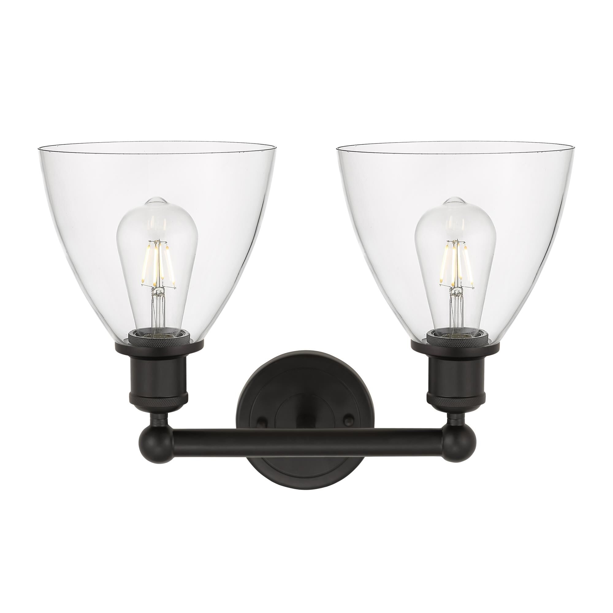 Shown in Oil Rubbed Bronze  finish and Clear glass