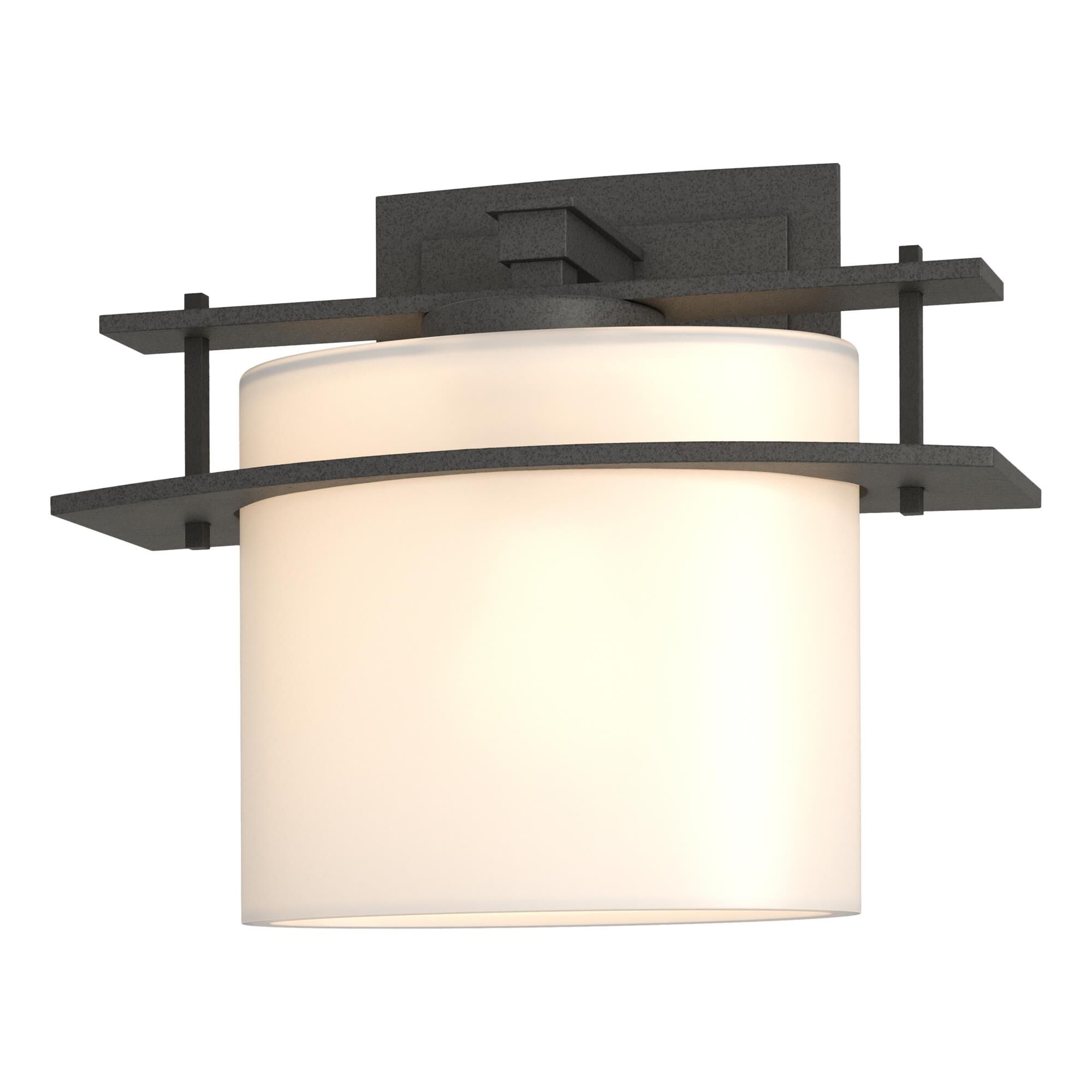 Shown in Natural Iron finish and Opal  glass