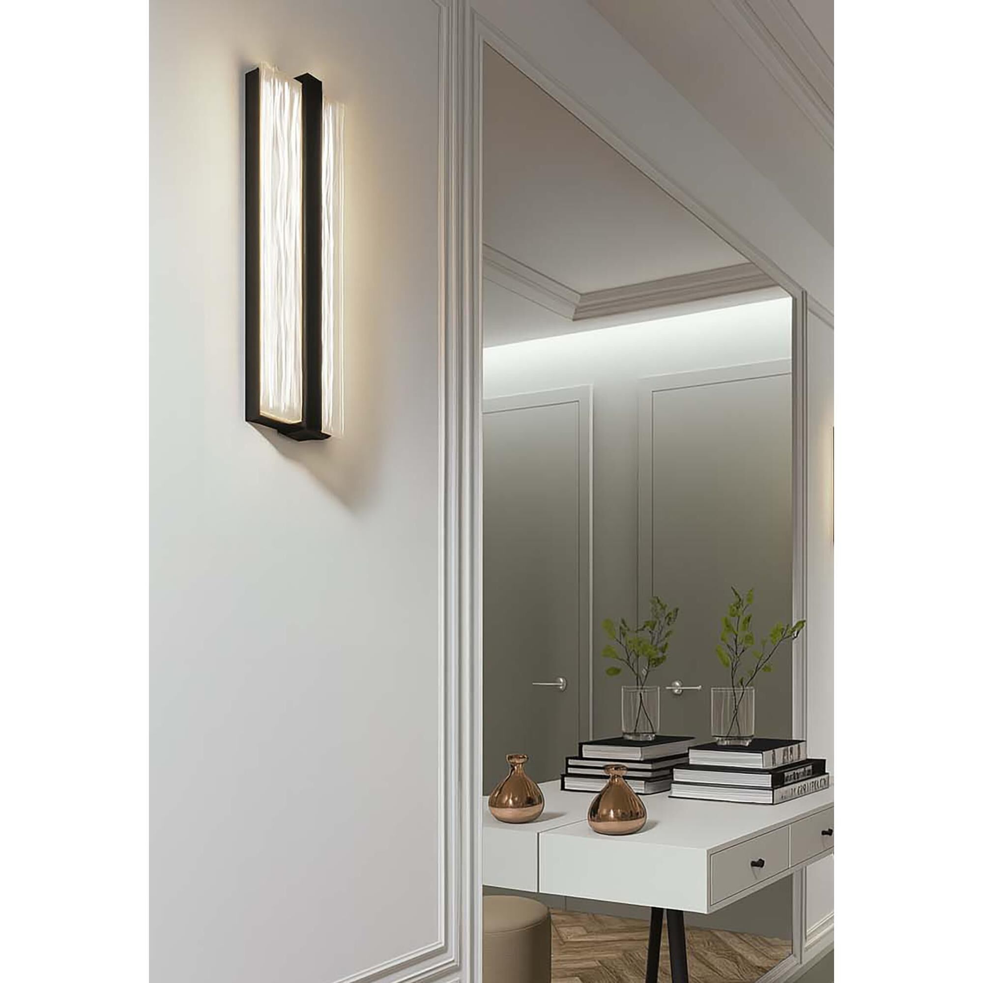 Shown in Black finish and Frosted Clear Acrylic glass