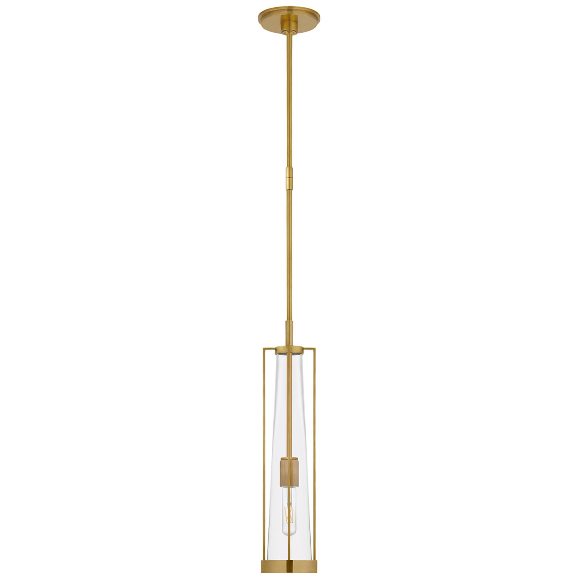 Shown in Hand-Rubbed Antique Brass finish and Clear glass and Clear Glass shade