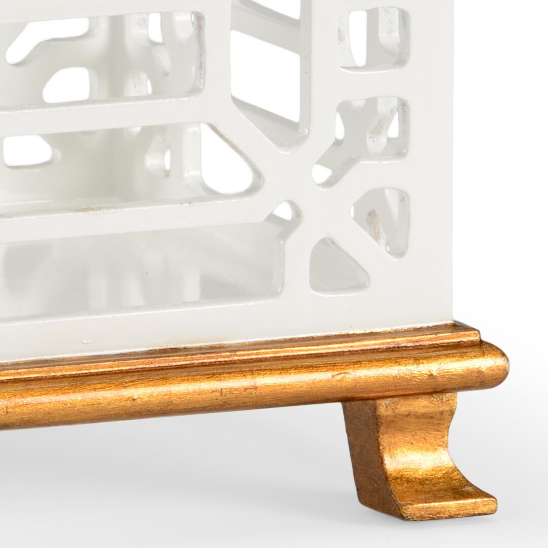 Shown in White - Antique Gold Trim finish