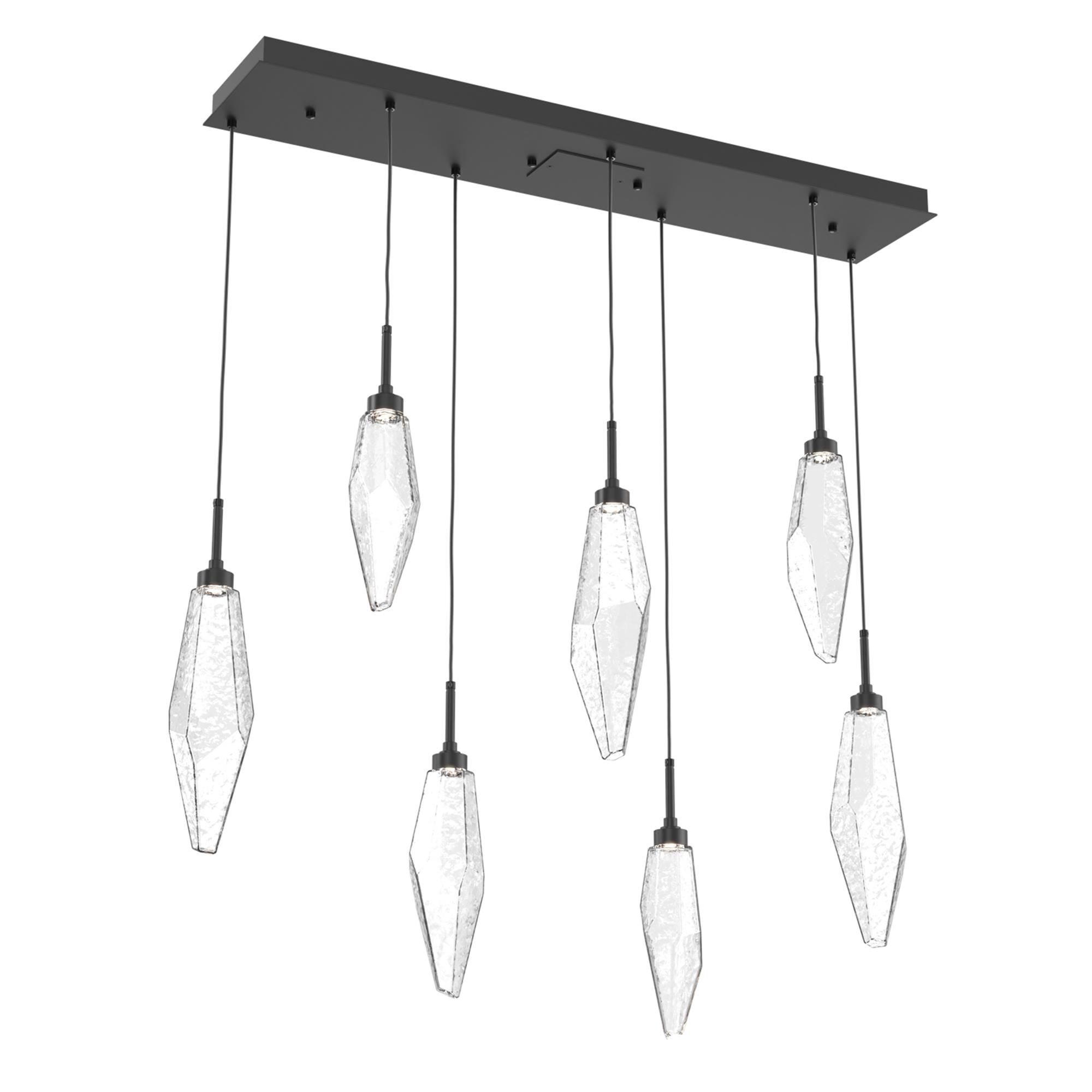 Shown in Matte Black finish and Chilled Clear glass