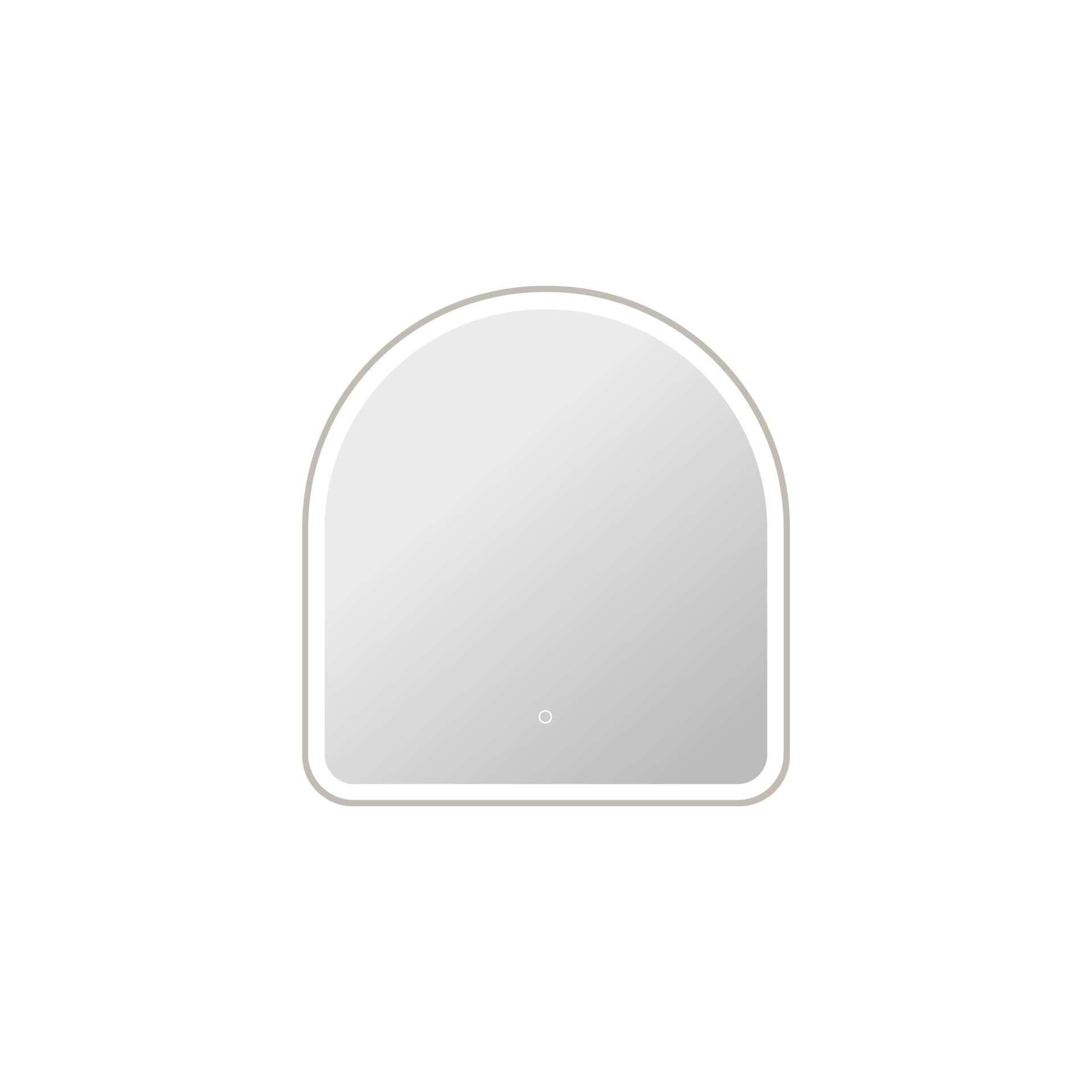 Harmoni 32 Inch Arched LED Lighted Mirror by Elegant Decor