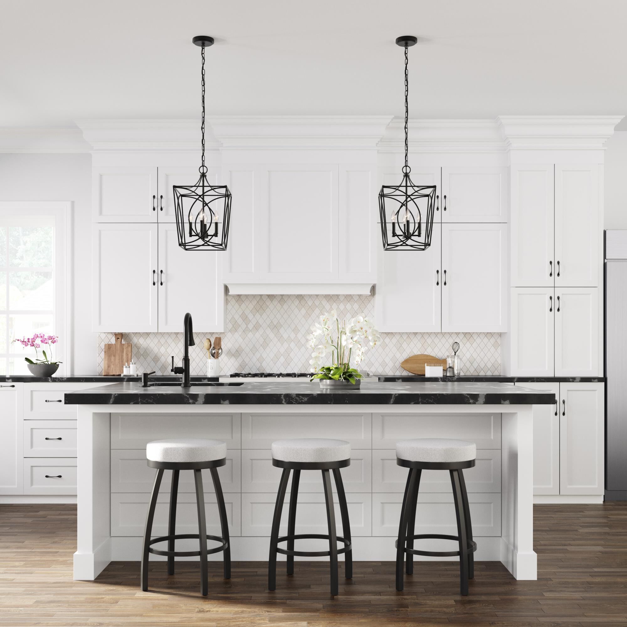 Shown in Matte Black finish and Metal shade