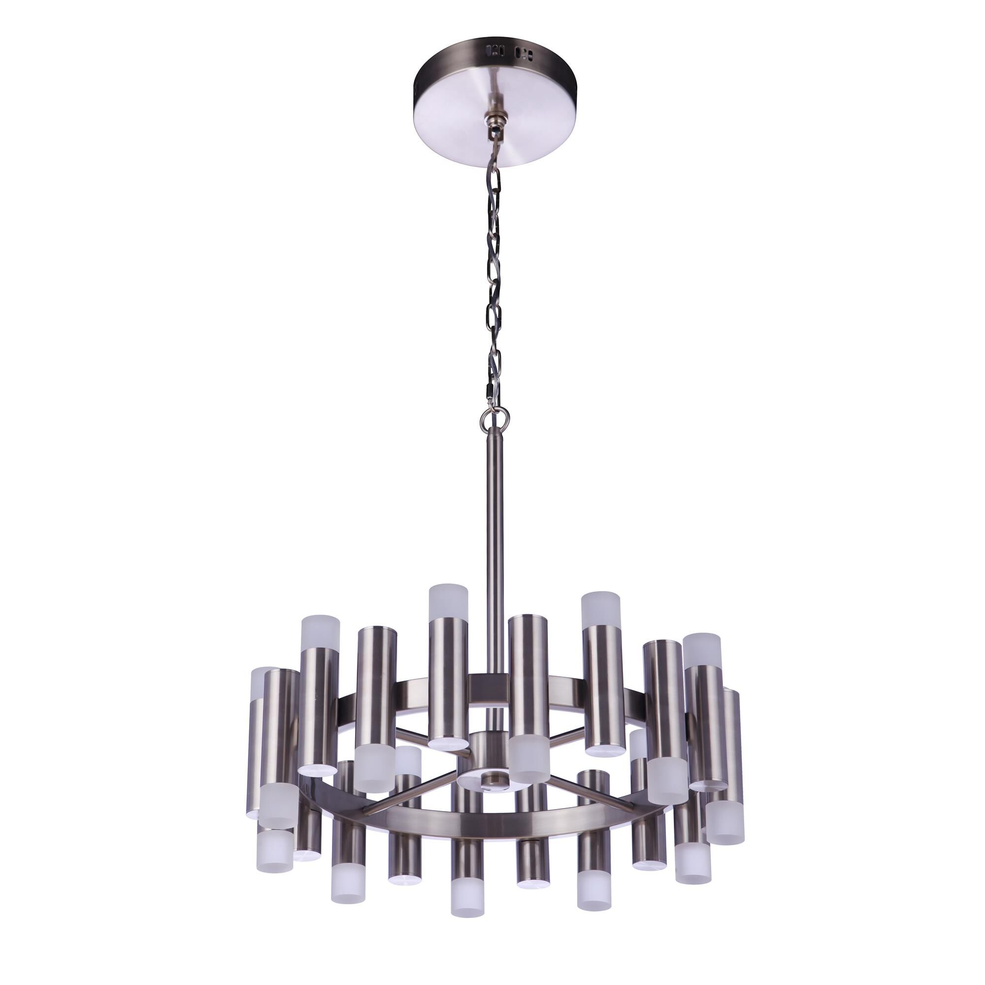 Shown in Brushed Polished Nickel finish and Frosted glass