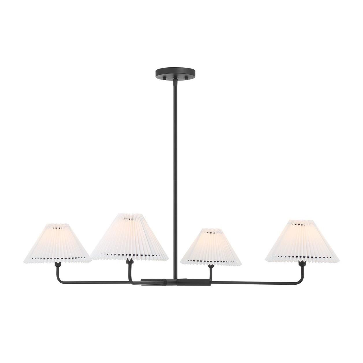 Minimalist 41 Inch 4 Light Chandelier by Meridian Lighting
