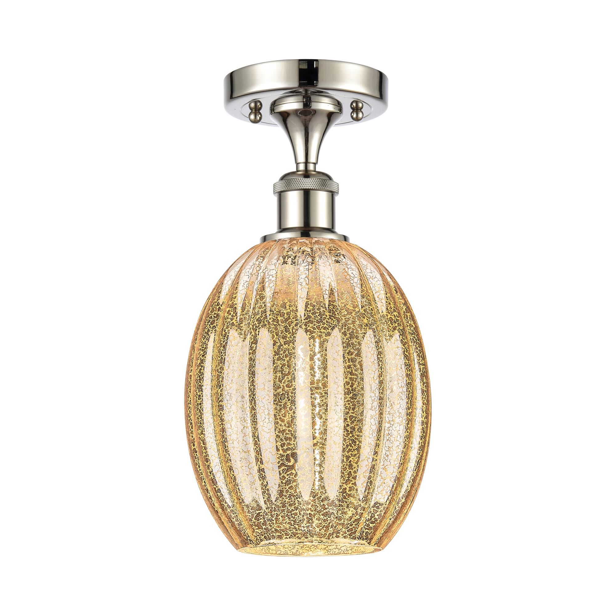 Shown in Polished Nickel finish and Mercury glass