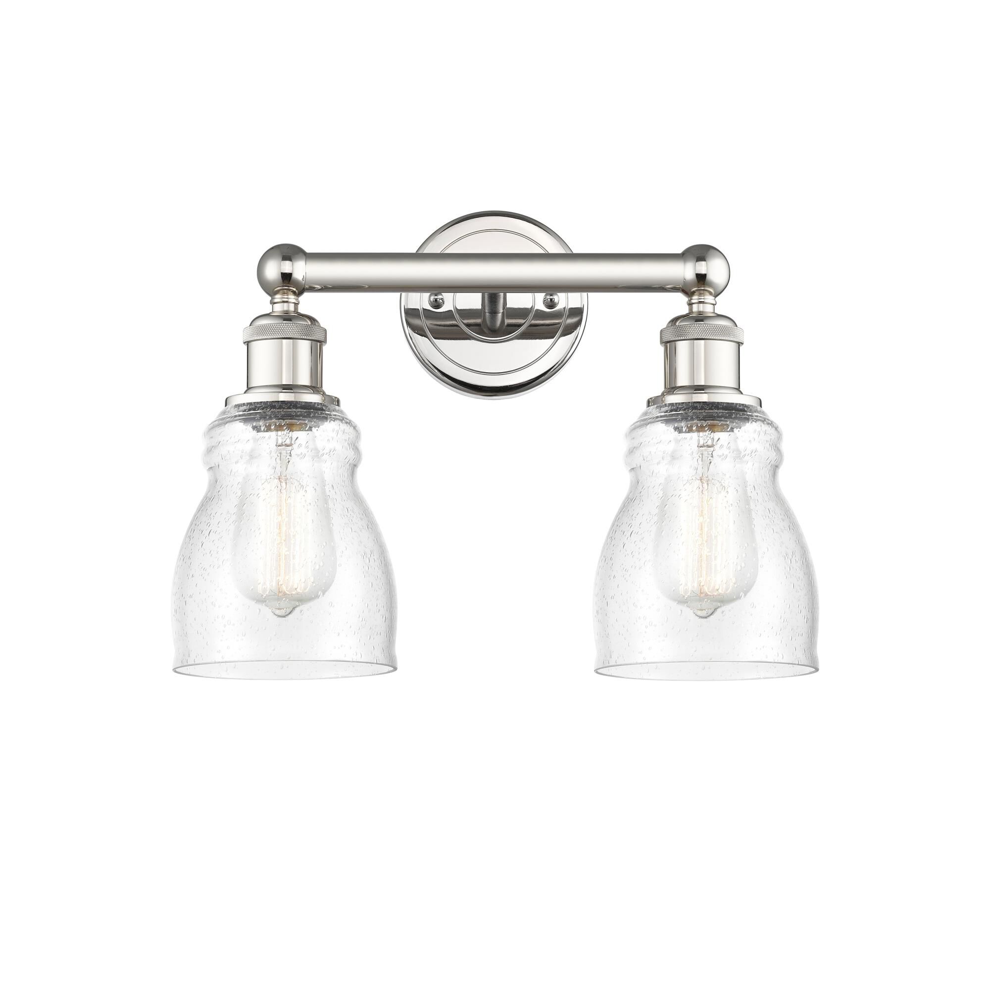 Shown in Polished Nickel finish and Seedy glass