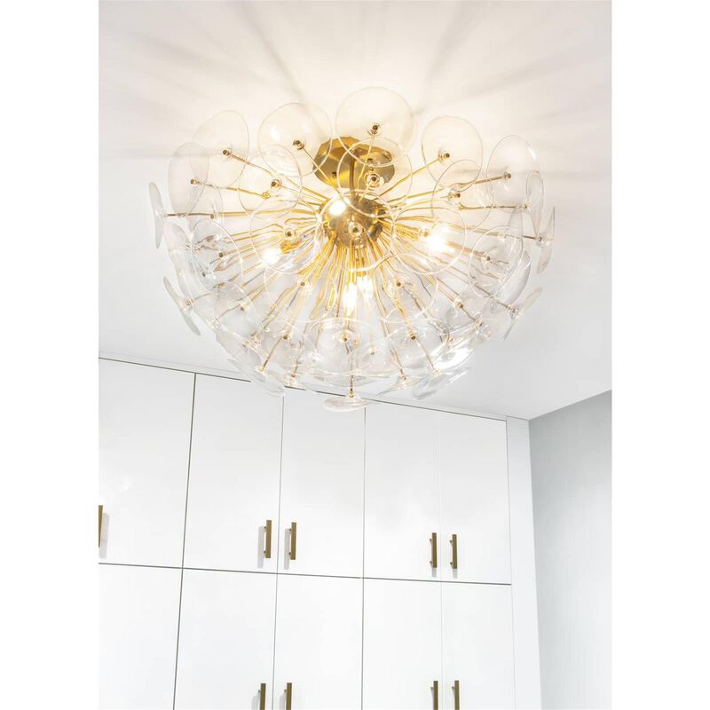 Poppy 35 Inch 5 Light Flush Mount by Regina Andrew