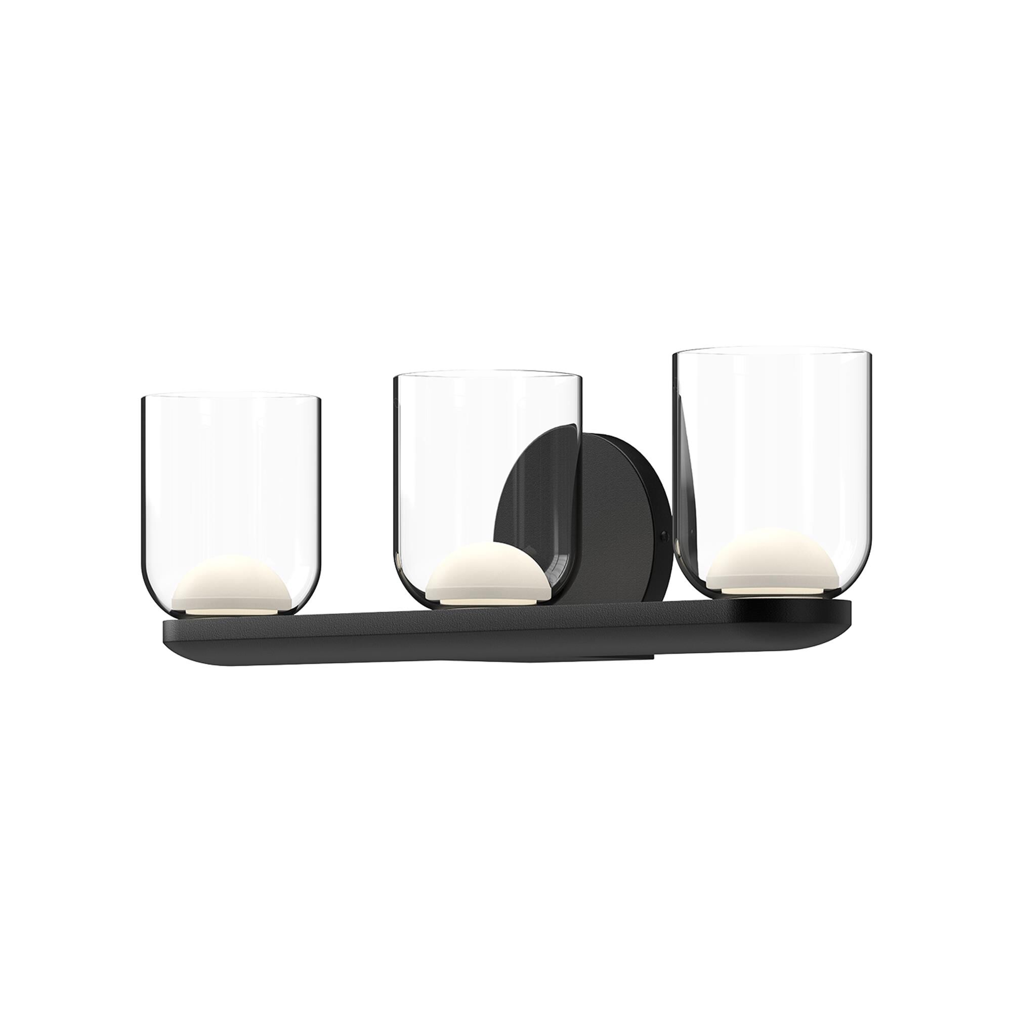 Shown in Black/Clear Glass finish