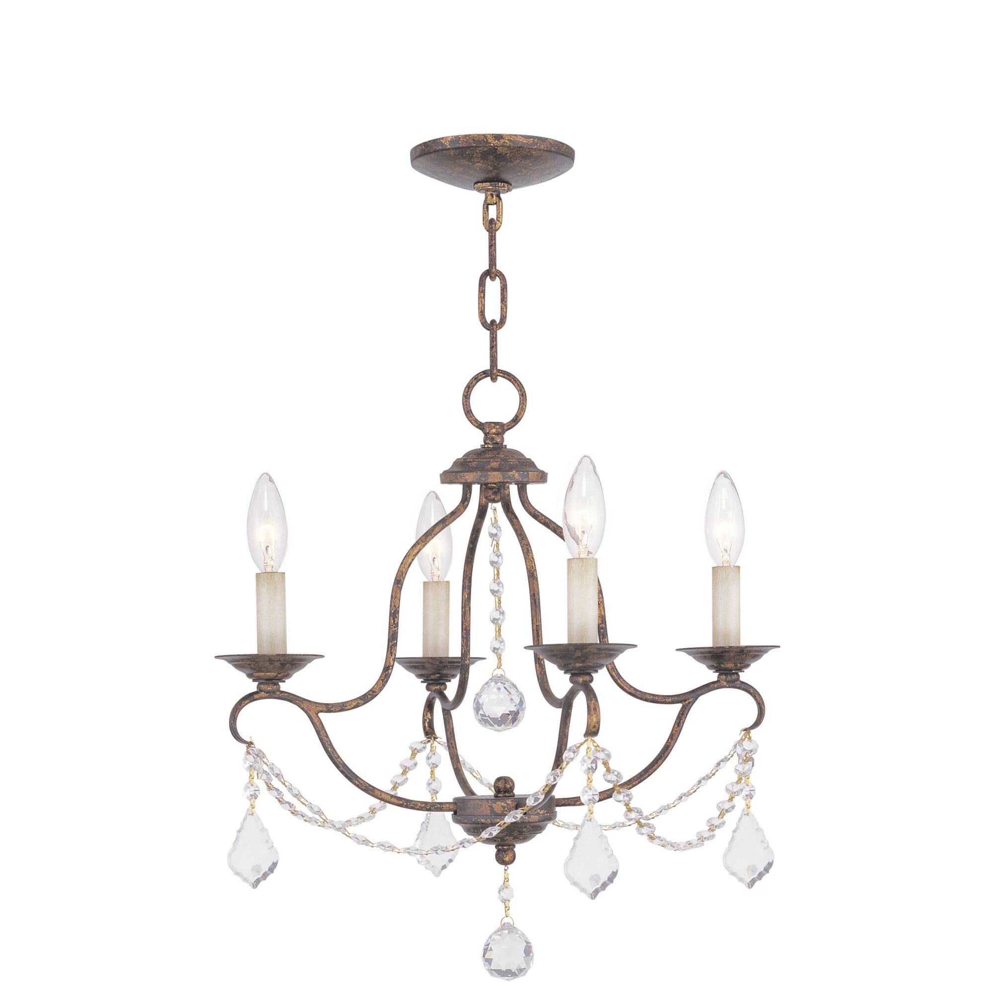 Shown in Venetian Golden Bronze finish and Clear crystal