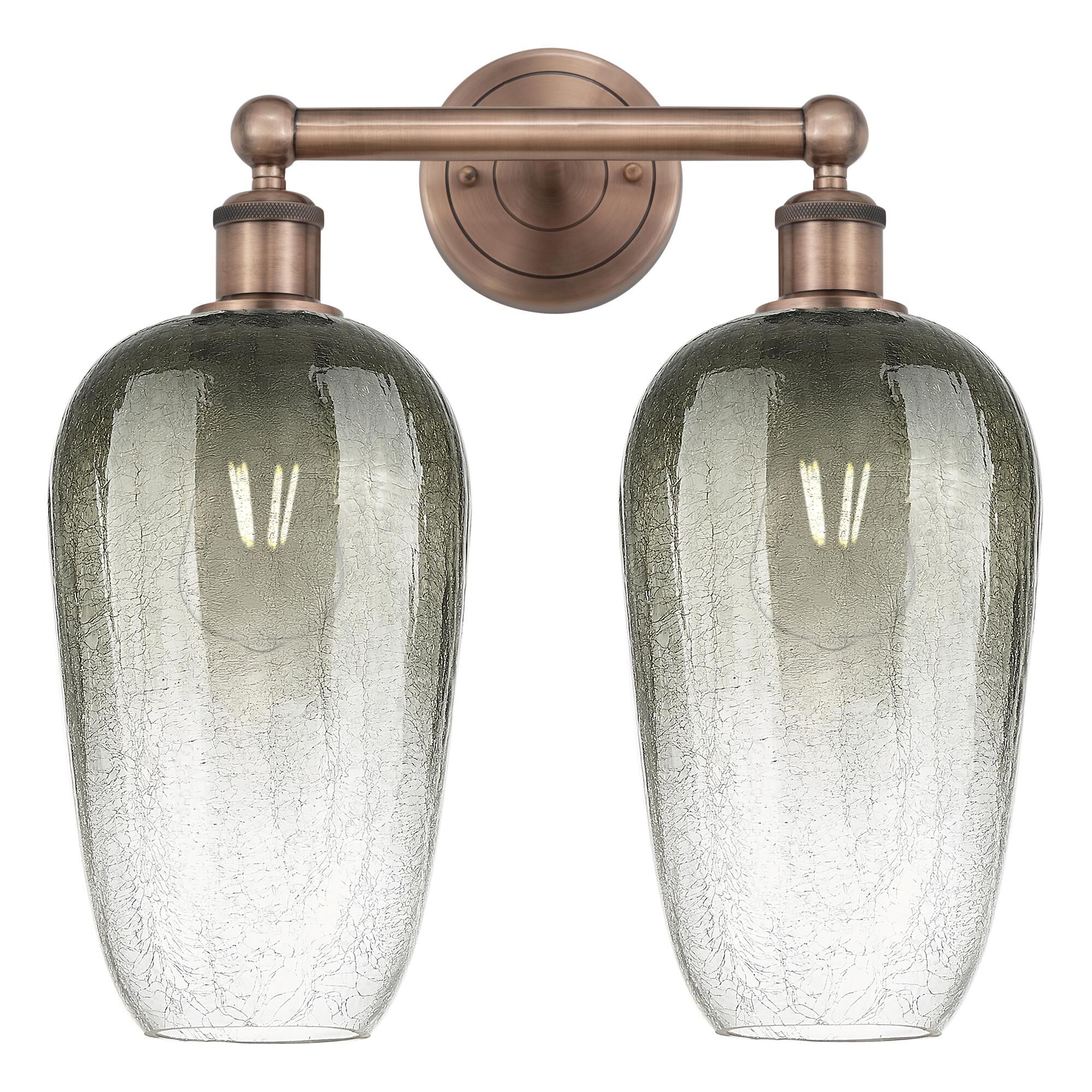 Shown in Antique Copper finish and Slate glass