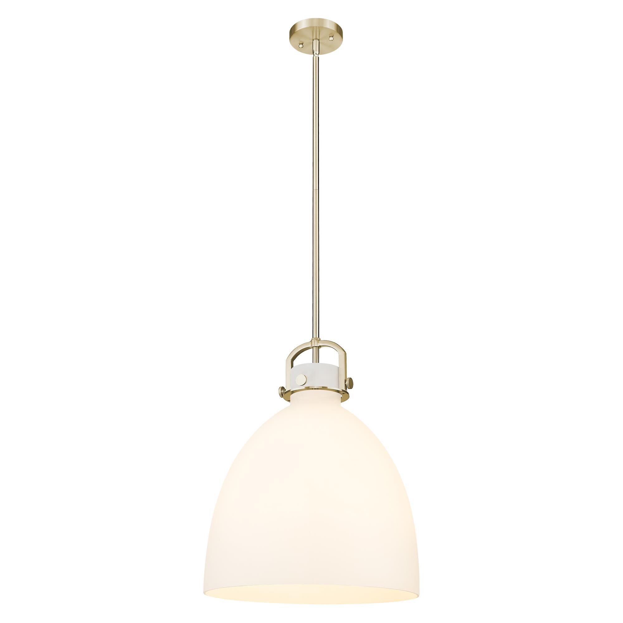 Shown in Champagne Bronze finish and White shade
