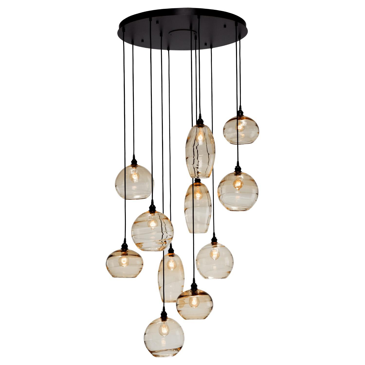 Misto 36 Inch 11 Light Multi Light Pendant by Hammerton Studio