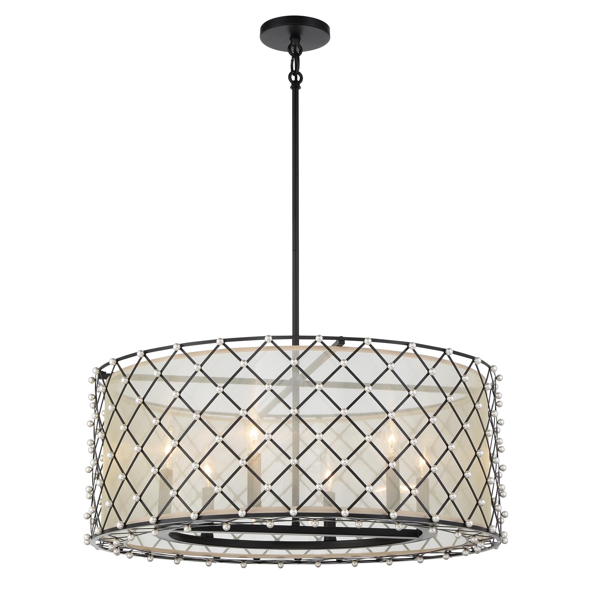 Shown in Coal finish and Gold Organza shade