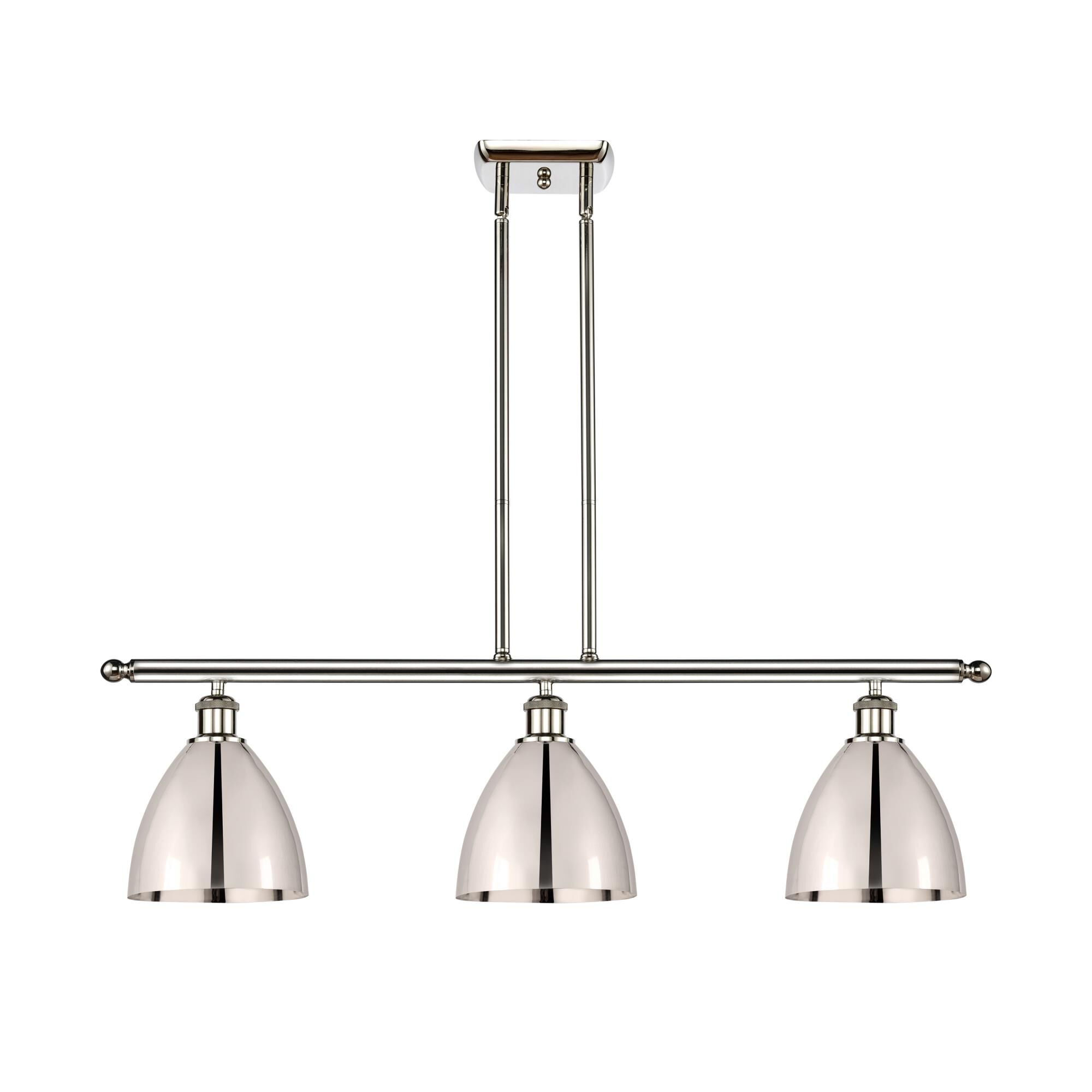 Shown in Polished Nickel finish and Clear glass and Polished Nickel Ballston Dome shade