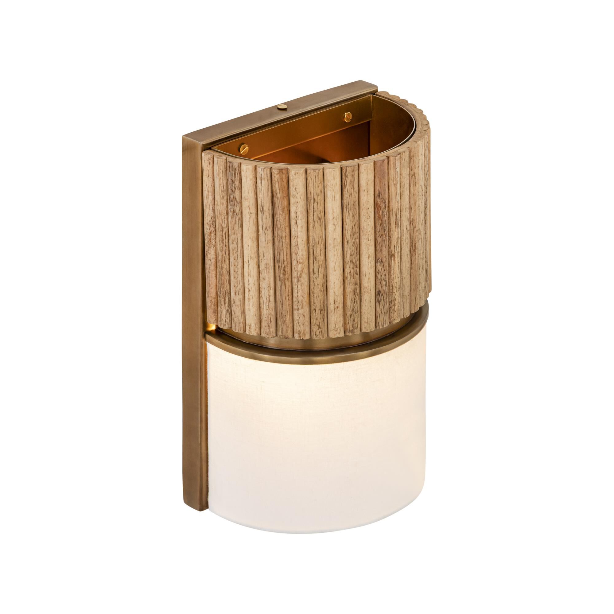 Shown in Legacy Brass finish and White shade