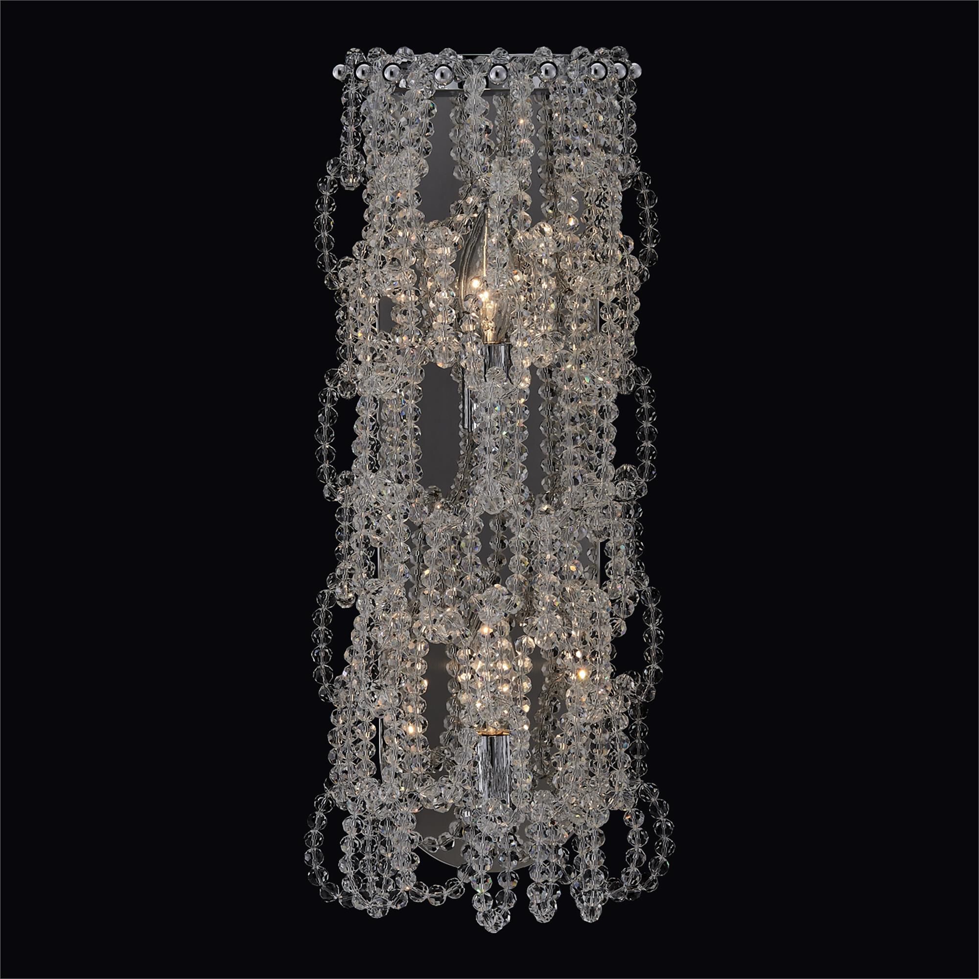 Shown in Polished Chrome finish and Firenze Clear crystal
