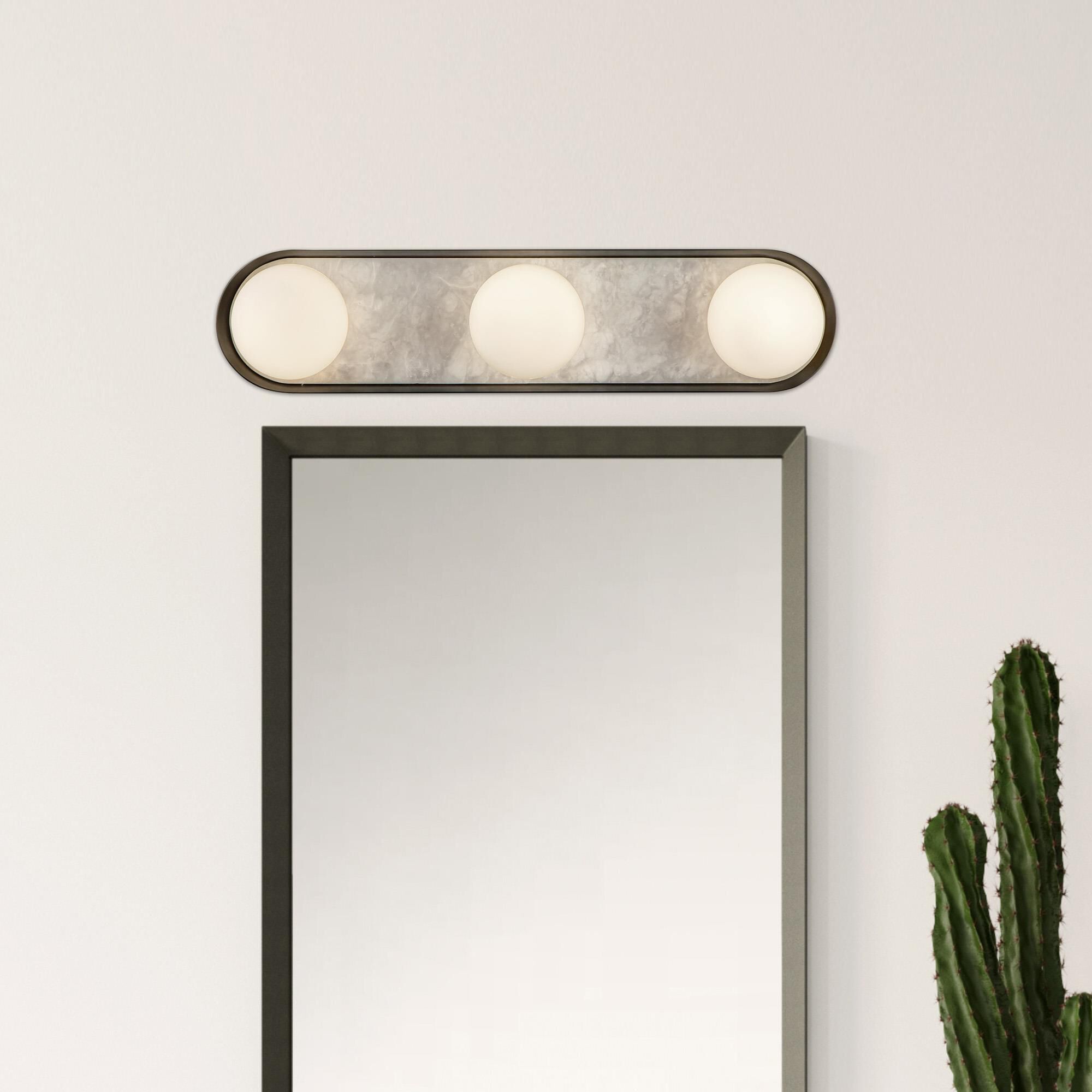 Shown in Urban Bronze finish and Opal glass and Steel with Alabaster Detail shade