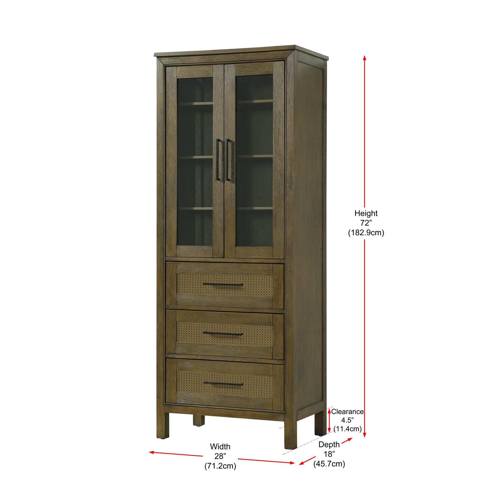 Alina 72 Inch Storage Cabinet by Elegant Decor