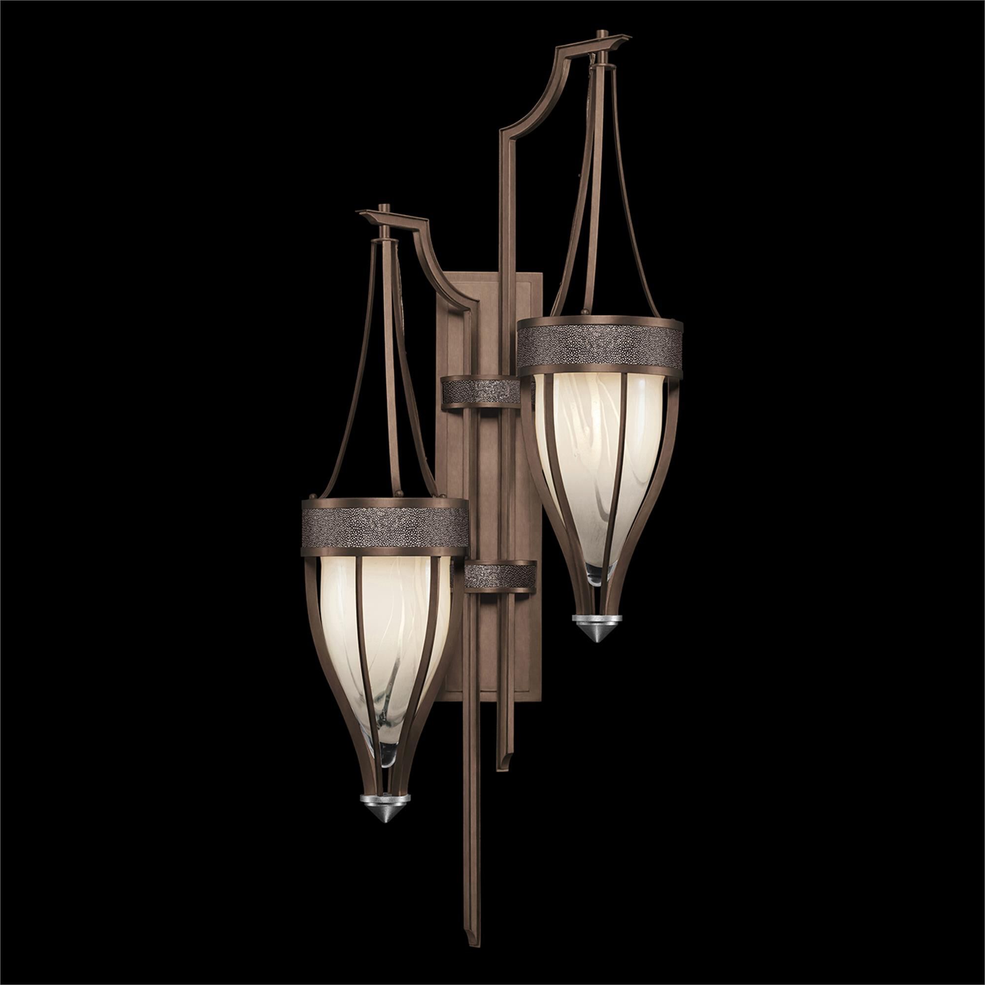 Shown in Bronze and Nickel  finish and Pebble accent