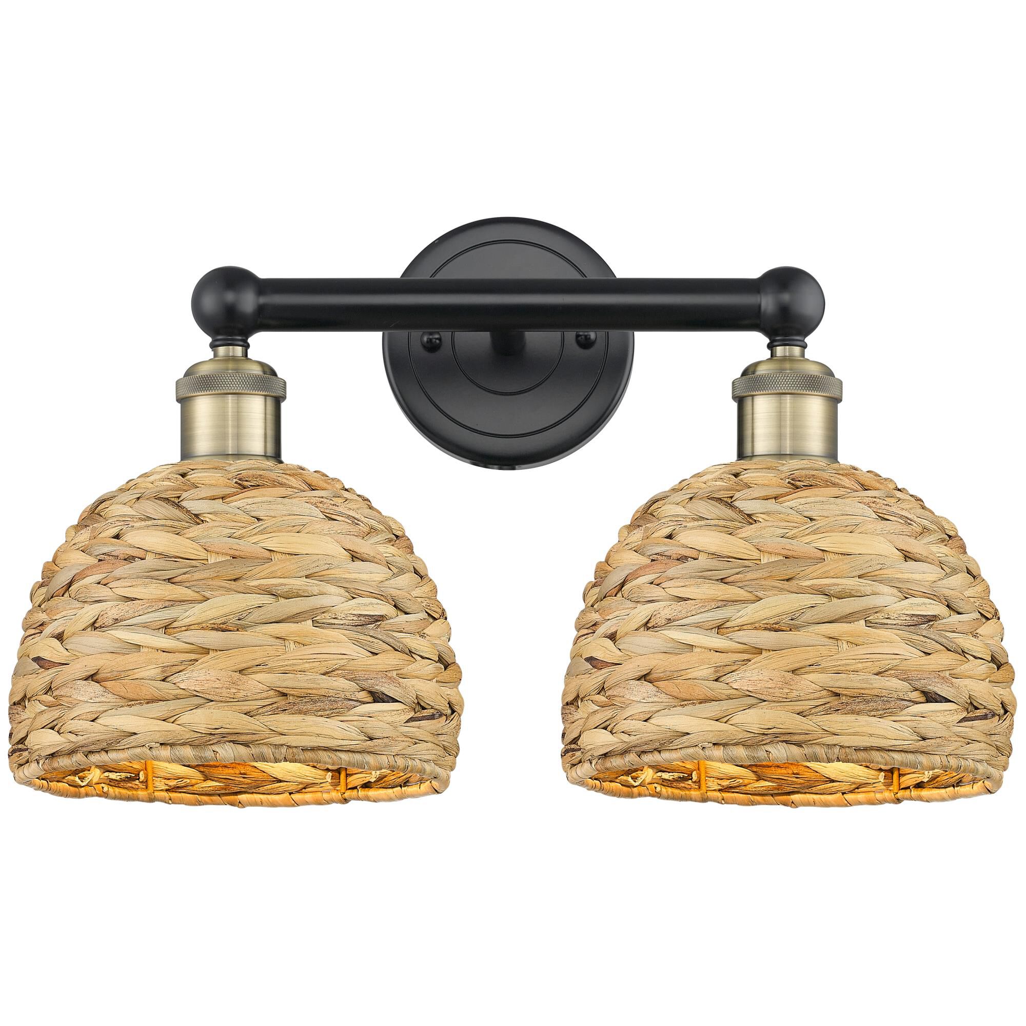 Bruno Marashlian Woven Rattan 17 Inch Bath Vanity Light by Innovations Lighting