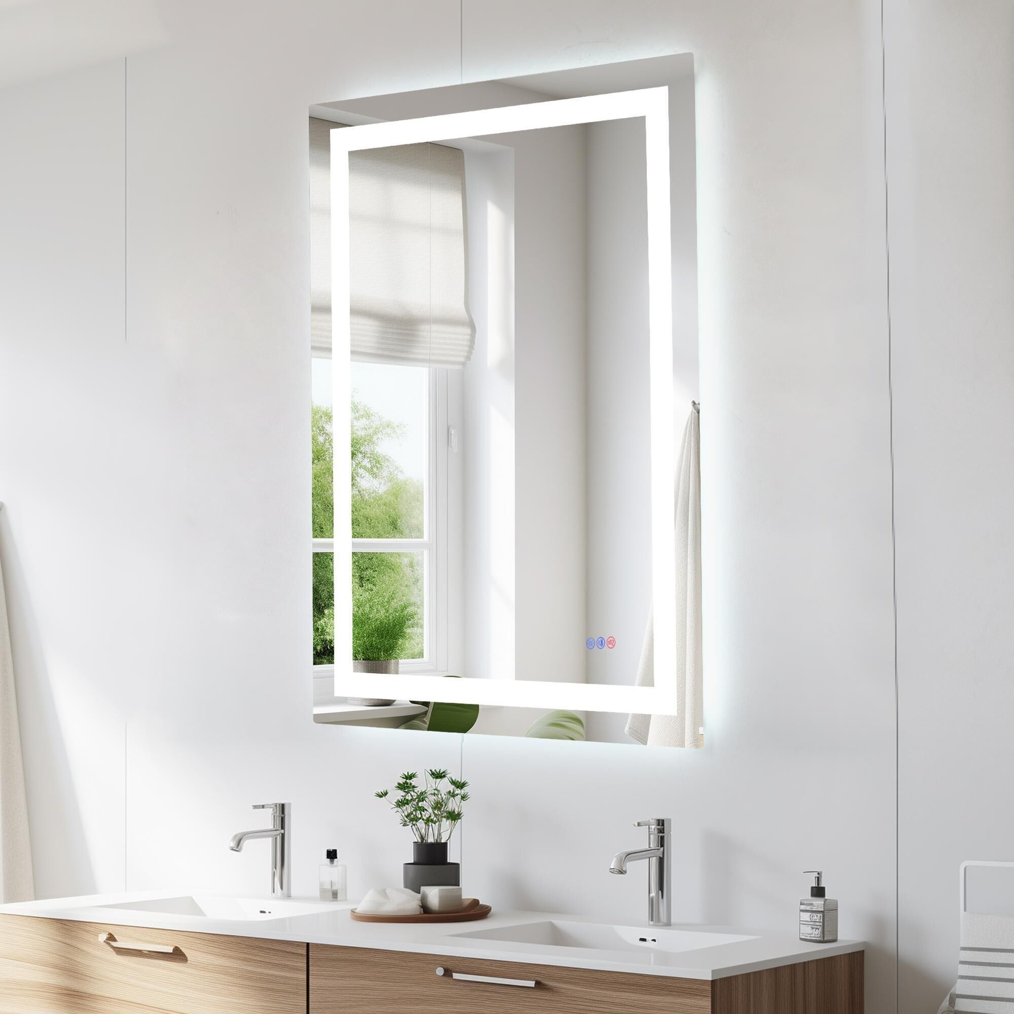 Riven 48 Inch LED Lighted Mirror by Elegant Dcor