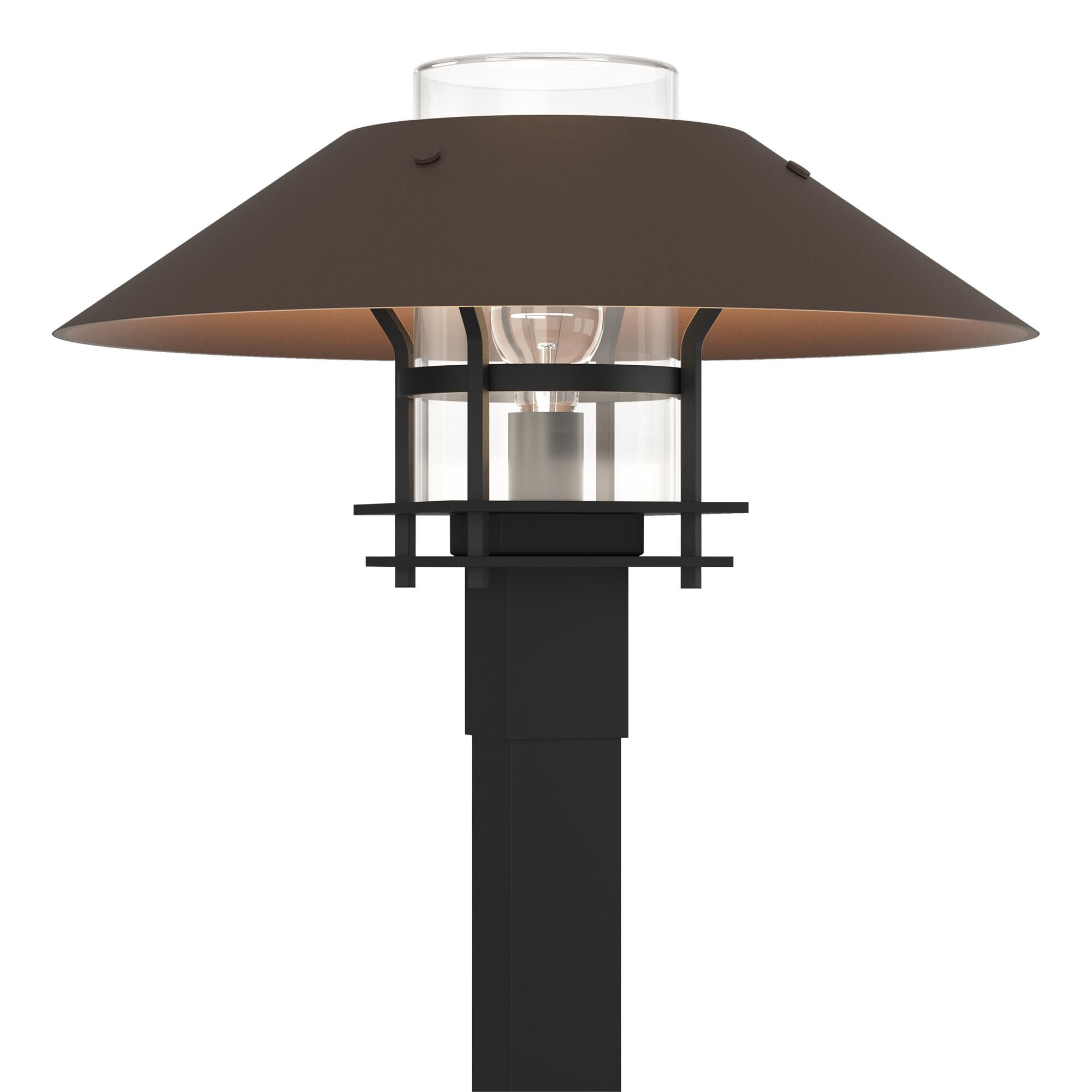Shown in Coastal Black finish and Clear glass and Coastal Bronze accent