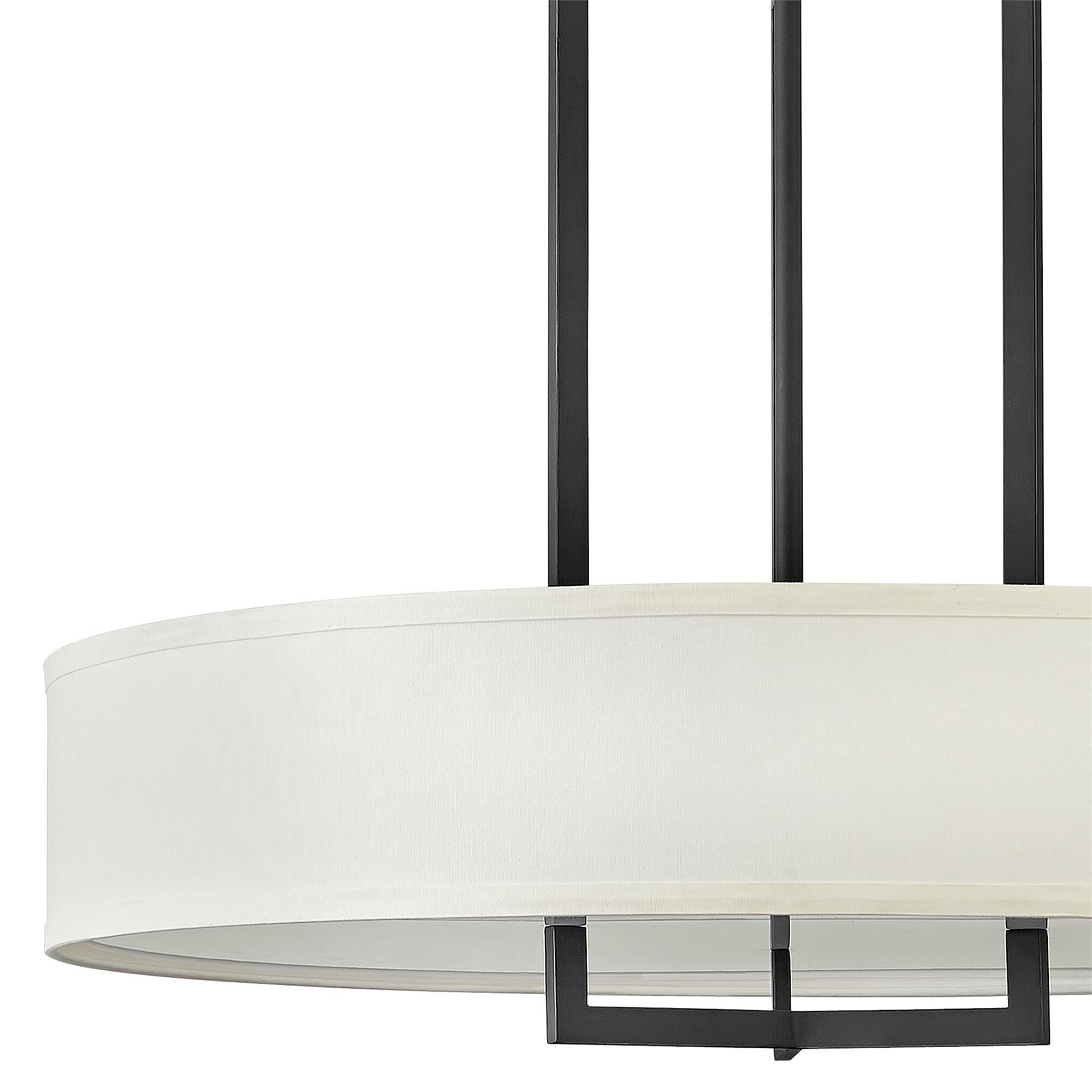 Shown in Buckeye Bronze finish and Off-White Linen Hardback shade