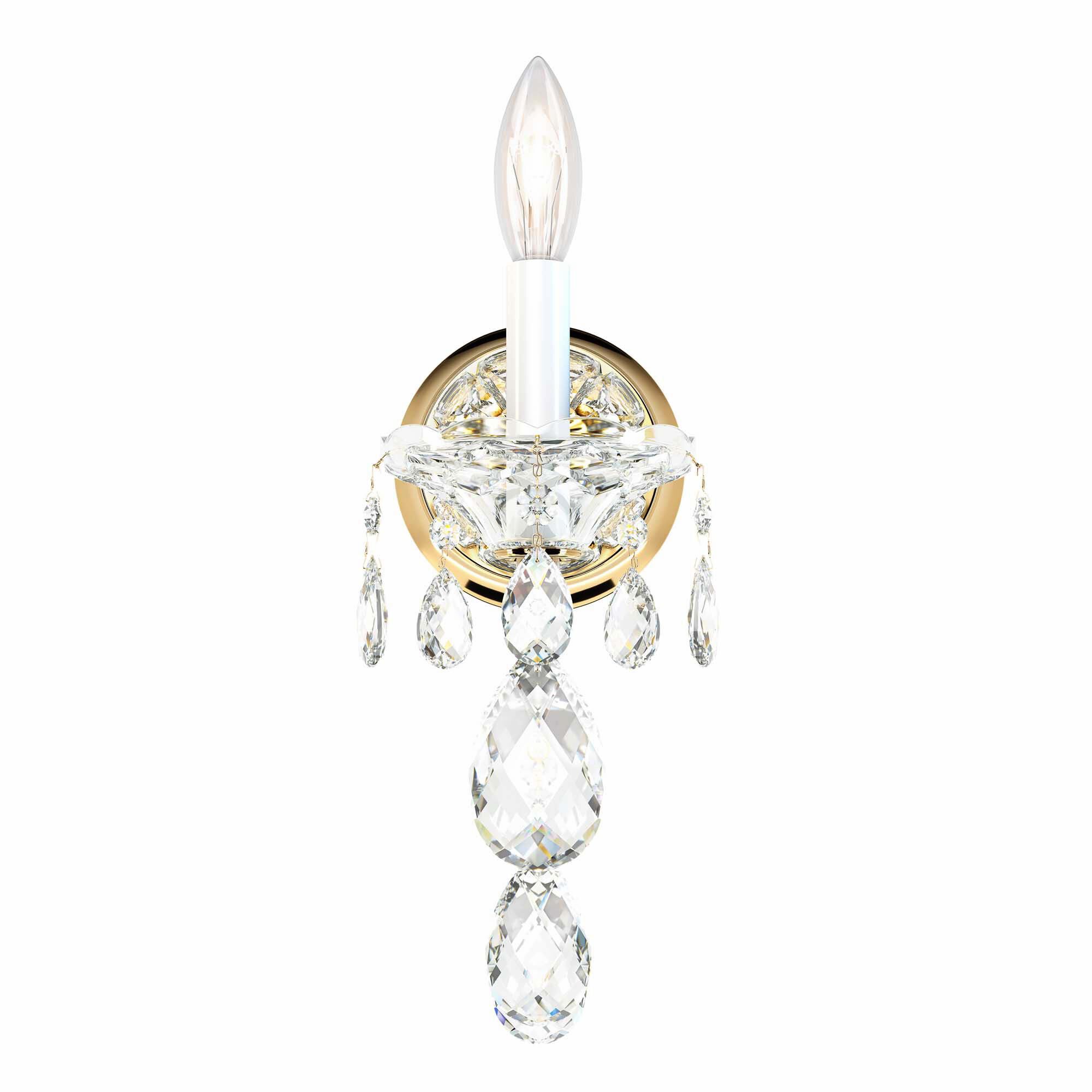 Shown in Polished Gold finish and Clear Radiance crystal
