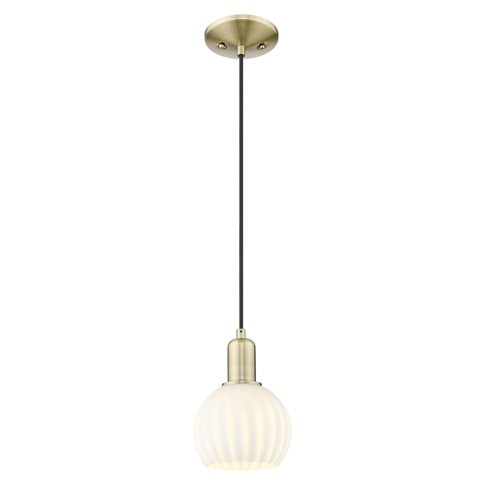 Bruno Marashlian White Venetian 6 Inch Mini Pendant by Innovations Lighting