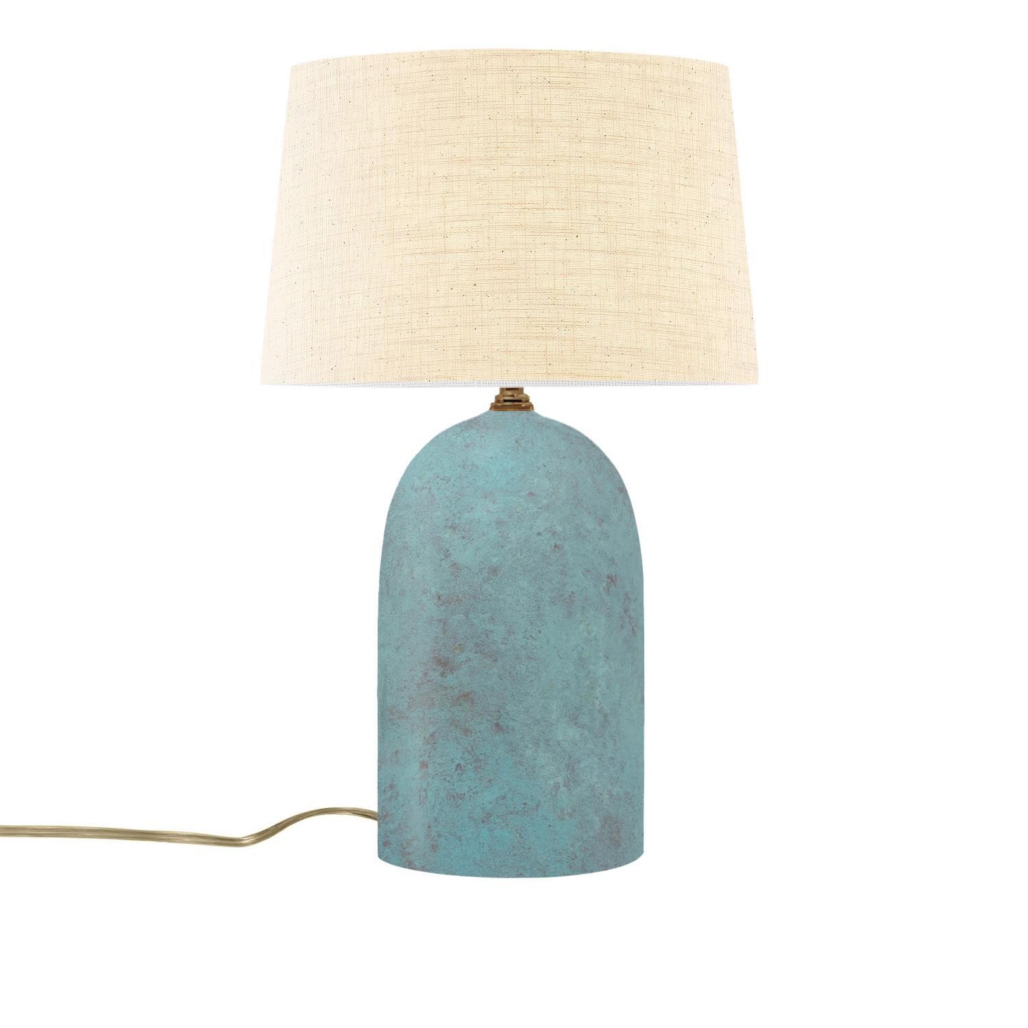 Shown in Verde Patina finish and Cream shade