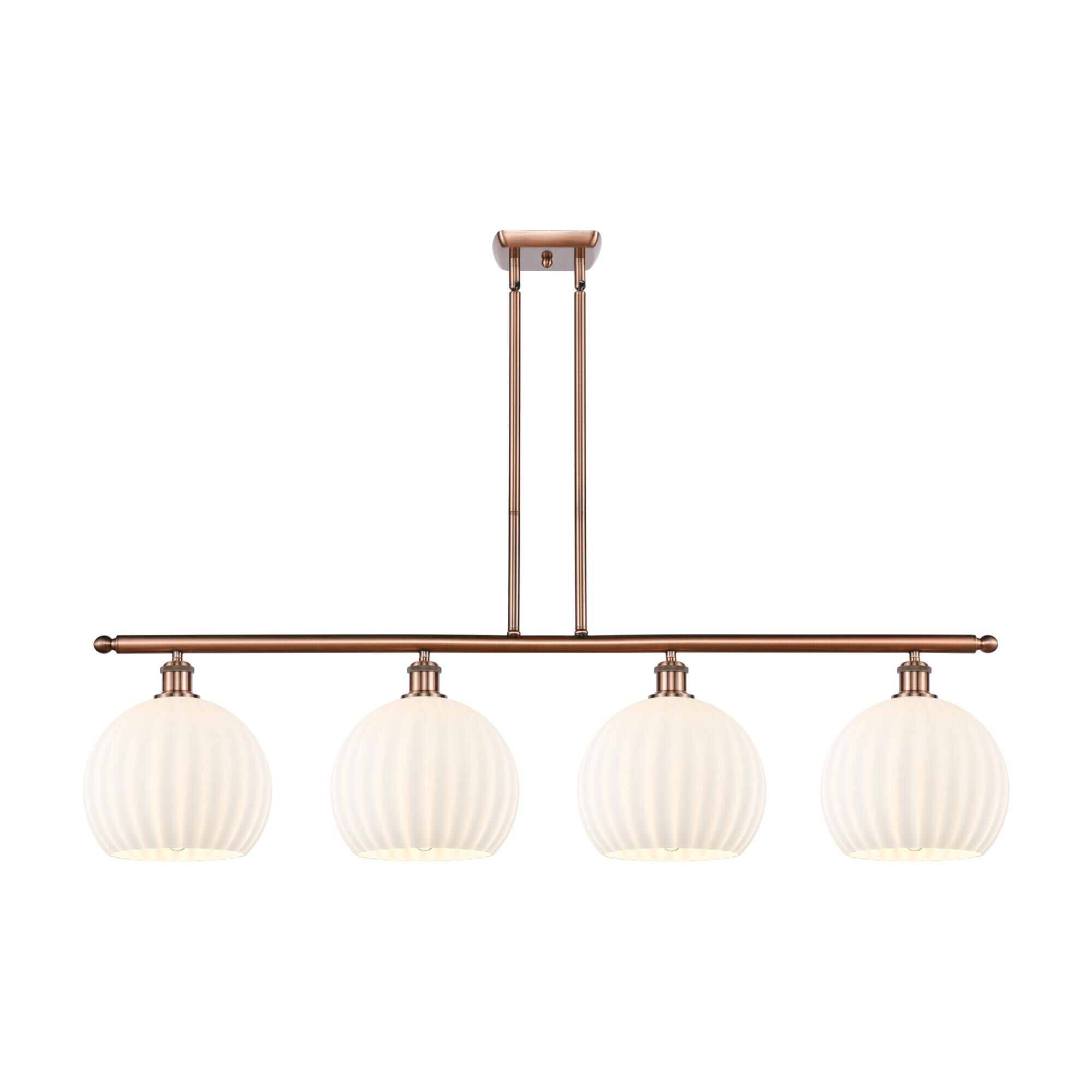 Bruno Marashlian White Venetian 48 Inch Linear Suspension Light by Innovations Lighting