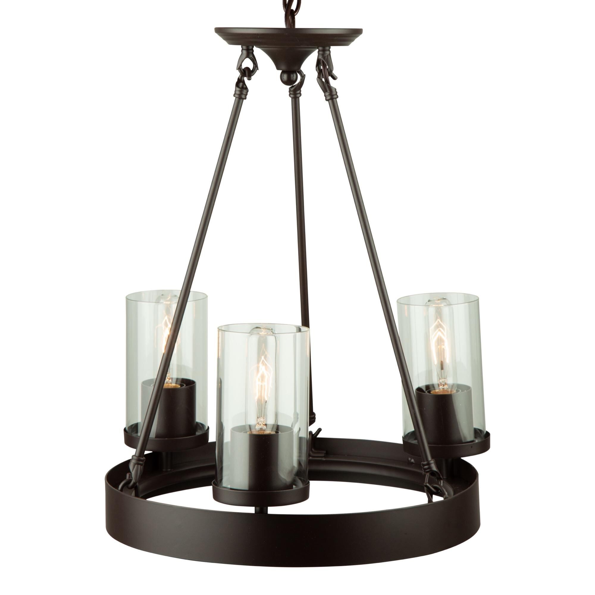 Menlo Park 17 Inch 3 Light Mini Chandelier by Artcraft