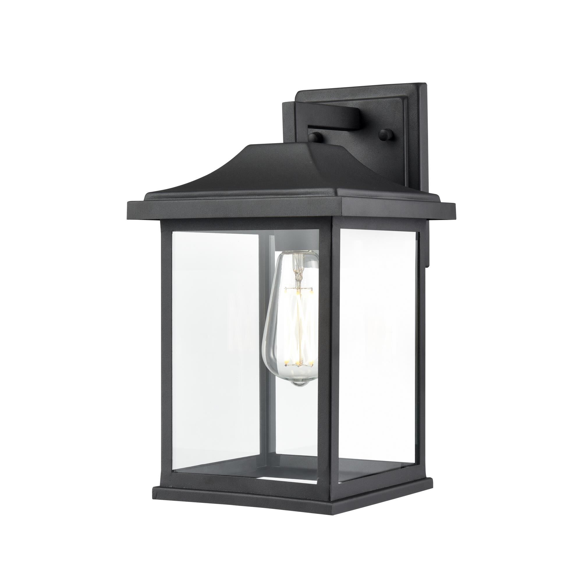 Shown in Textured Black finish and Clear glass