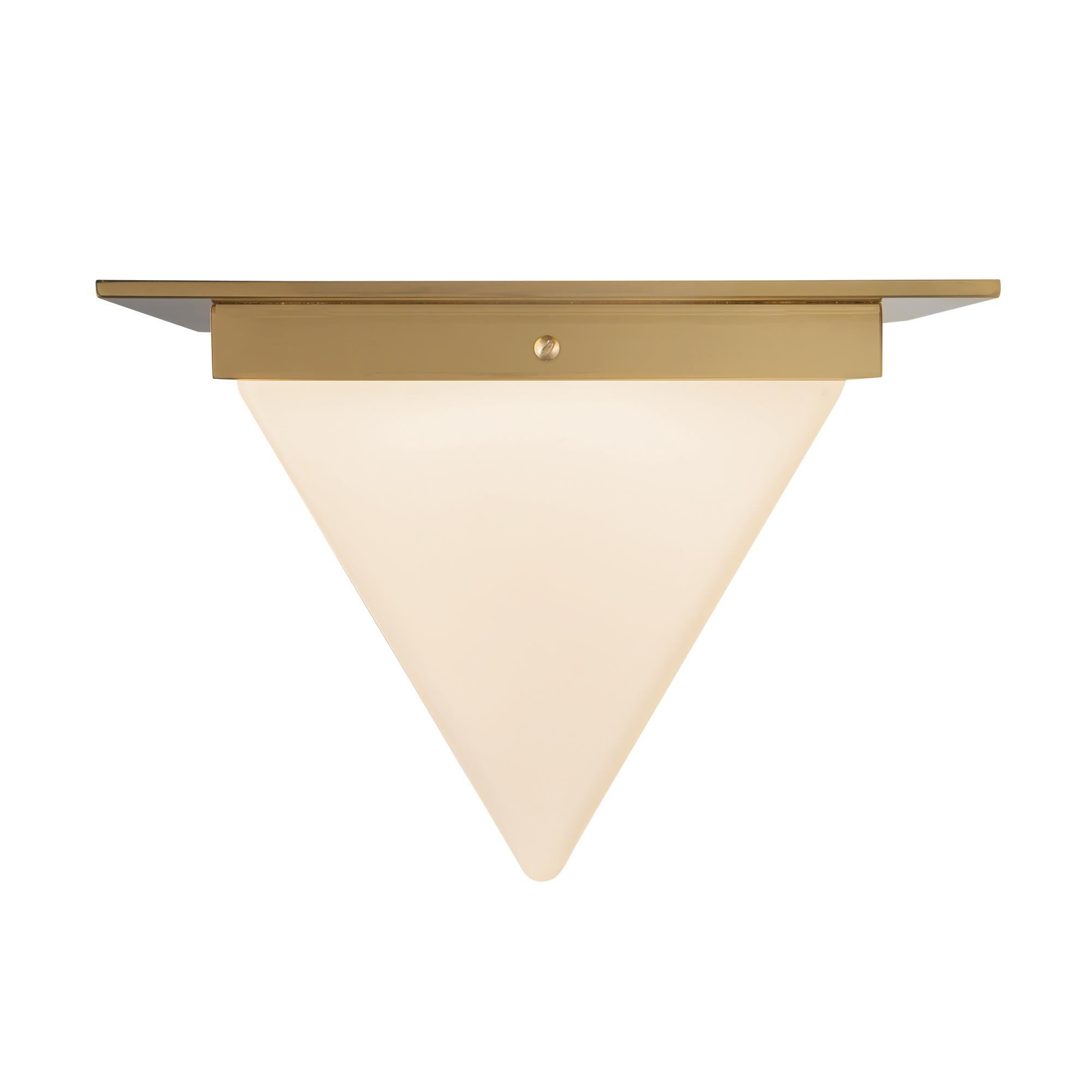 Shown in Patina Brass finish and Matte Opal glass