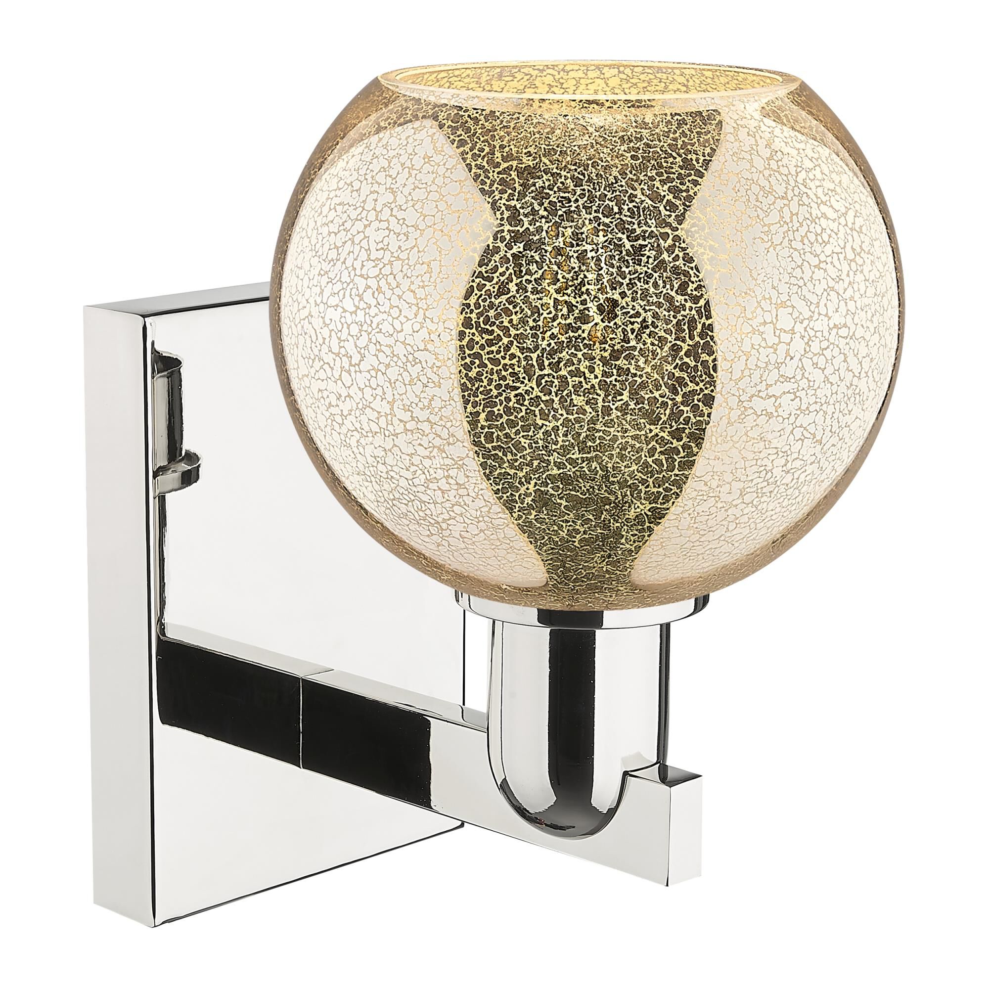 Shown in Polished Nickel finish and Mercury glass