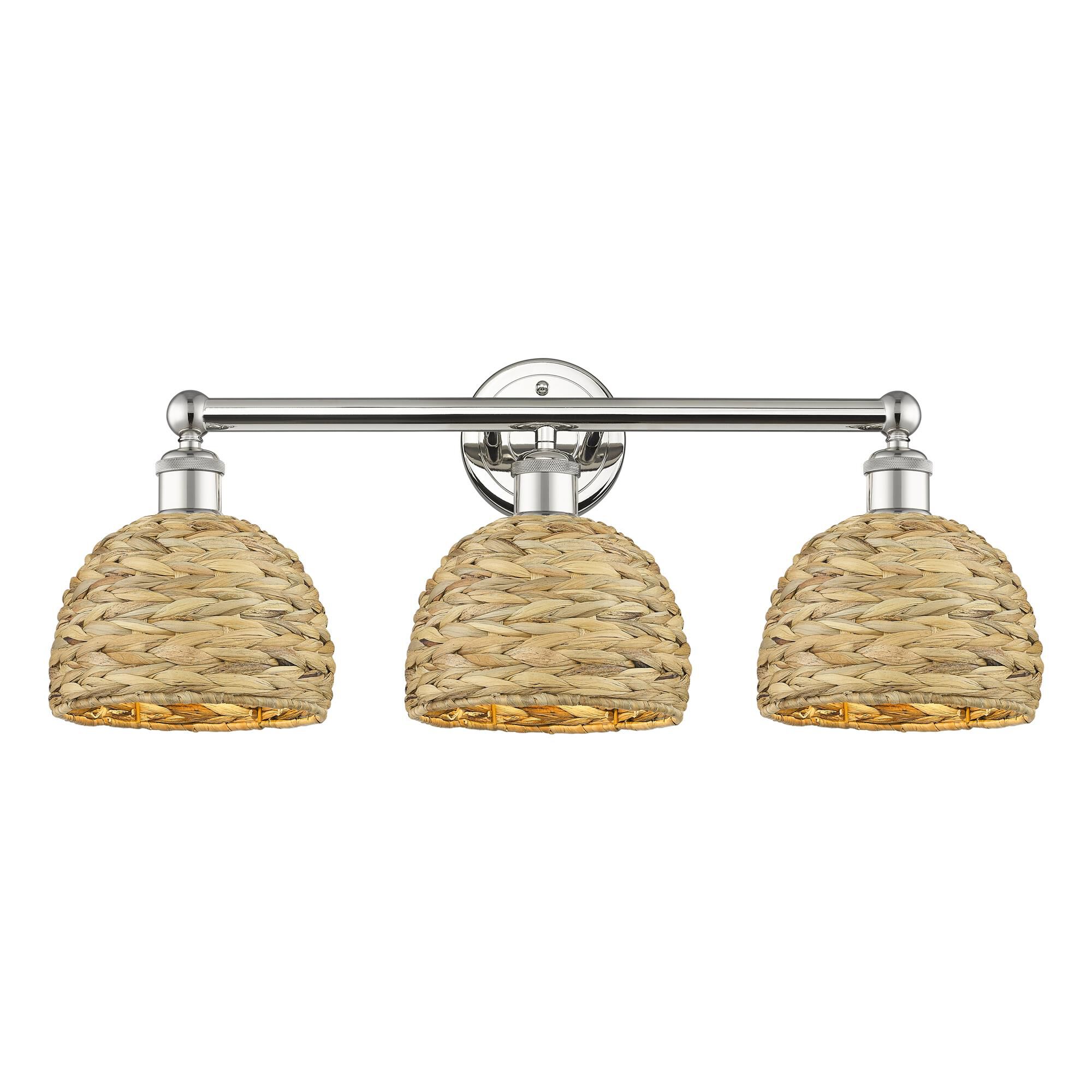 Shown in Polished Nickel finish and Natural shade