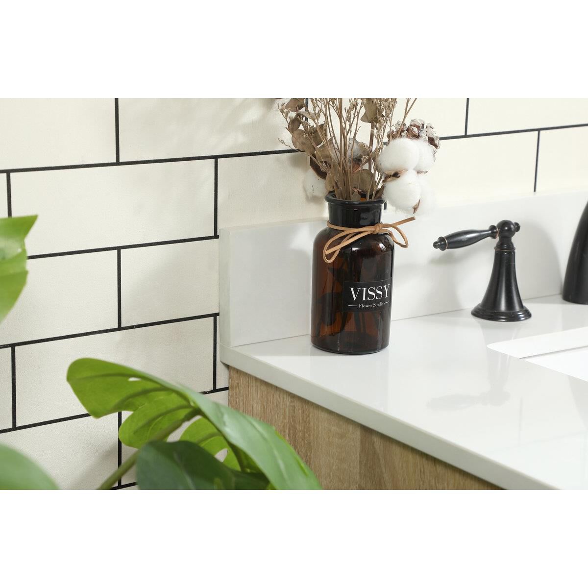 Shown in Mango Wood finish and With Backsplash accent