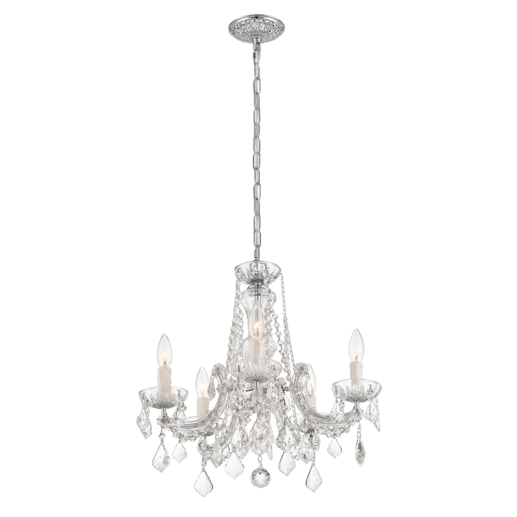 Shown in Polished Chrome finish and Hand Cut Crystal crystal
