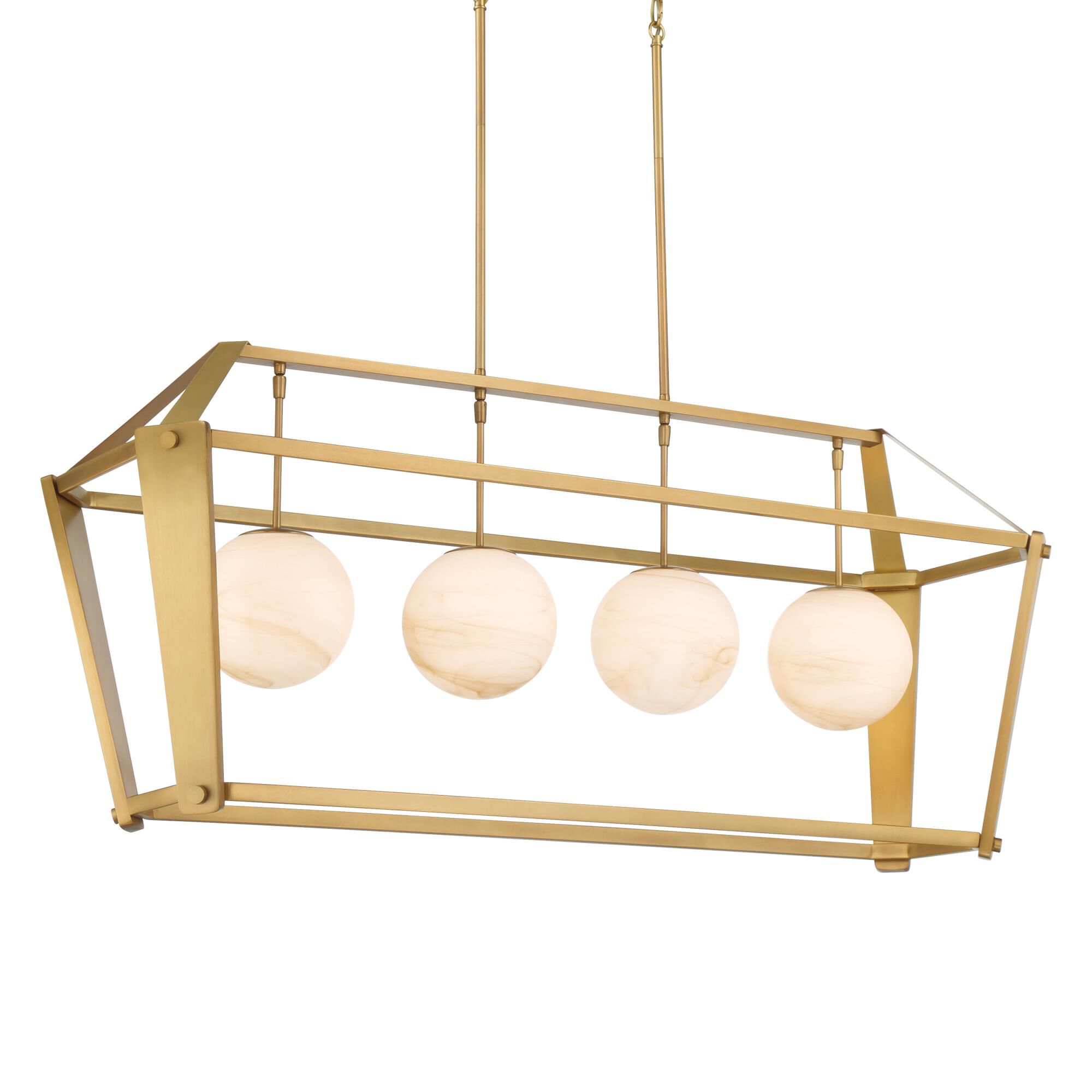 Shown in Legacy Brass finish and Amber Swirl glass and Etched Opal Glass shade