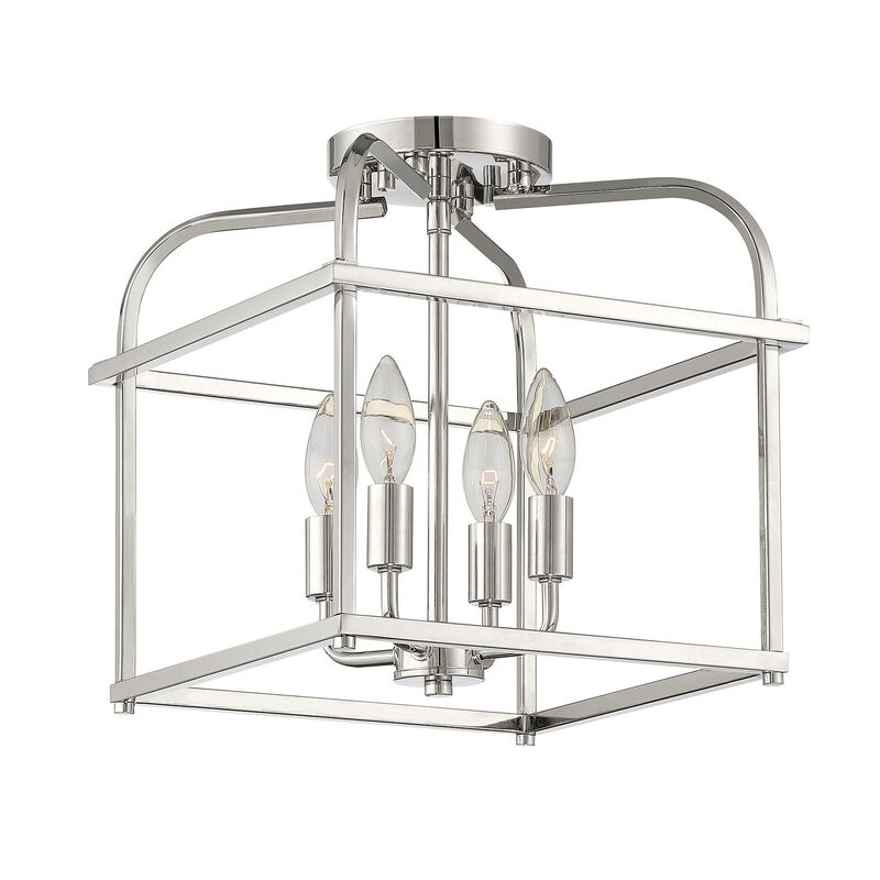 12 Inch 4 Light LED Semi Flush Mount by Meridian Lighting