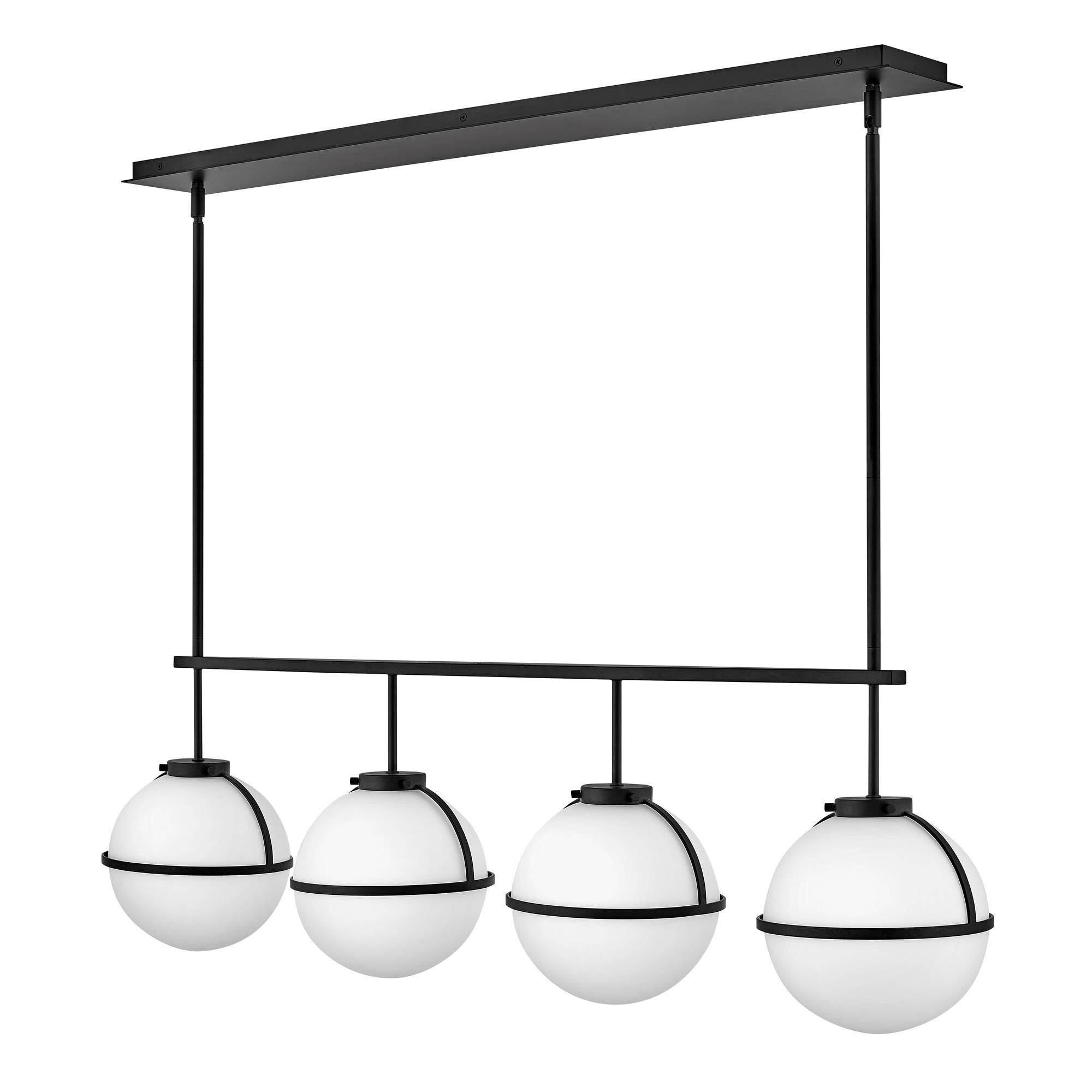 Shown in Black finish and Etched Opal glass