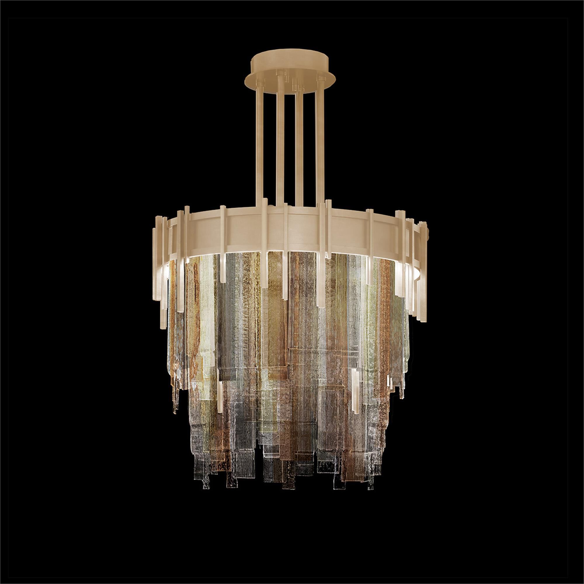 Shown in Gold finish and Multi-Tone glass